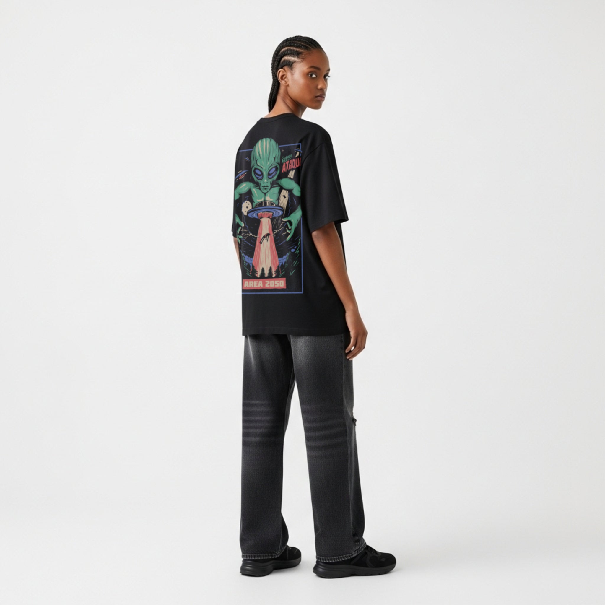 Camiseta Cubica Ataque Alien Basic