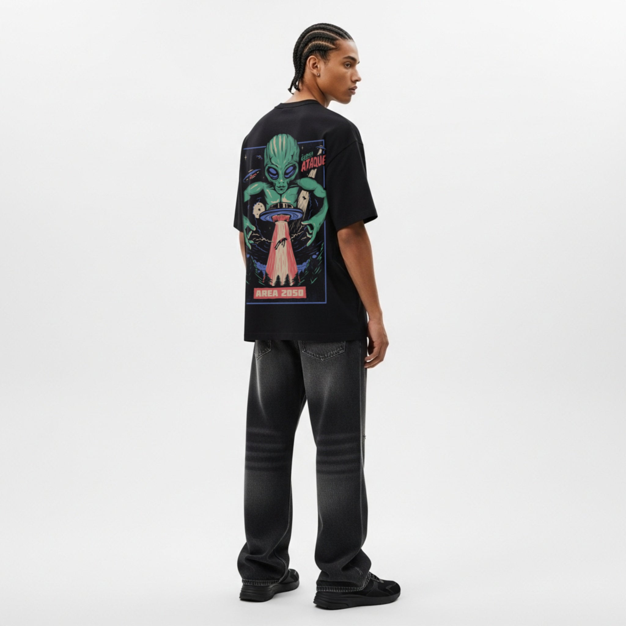 Camiseta Cubica Ataque Alien Basic