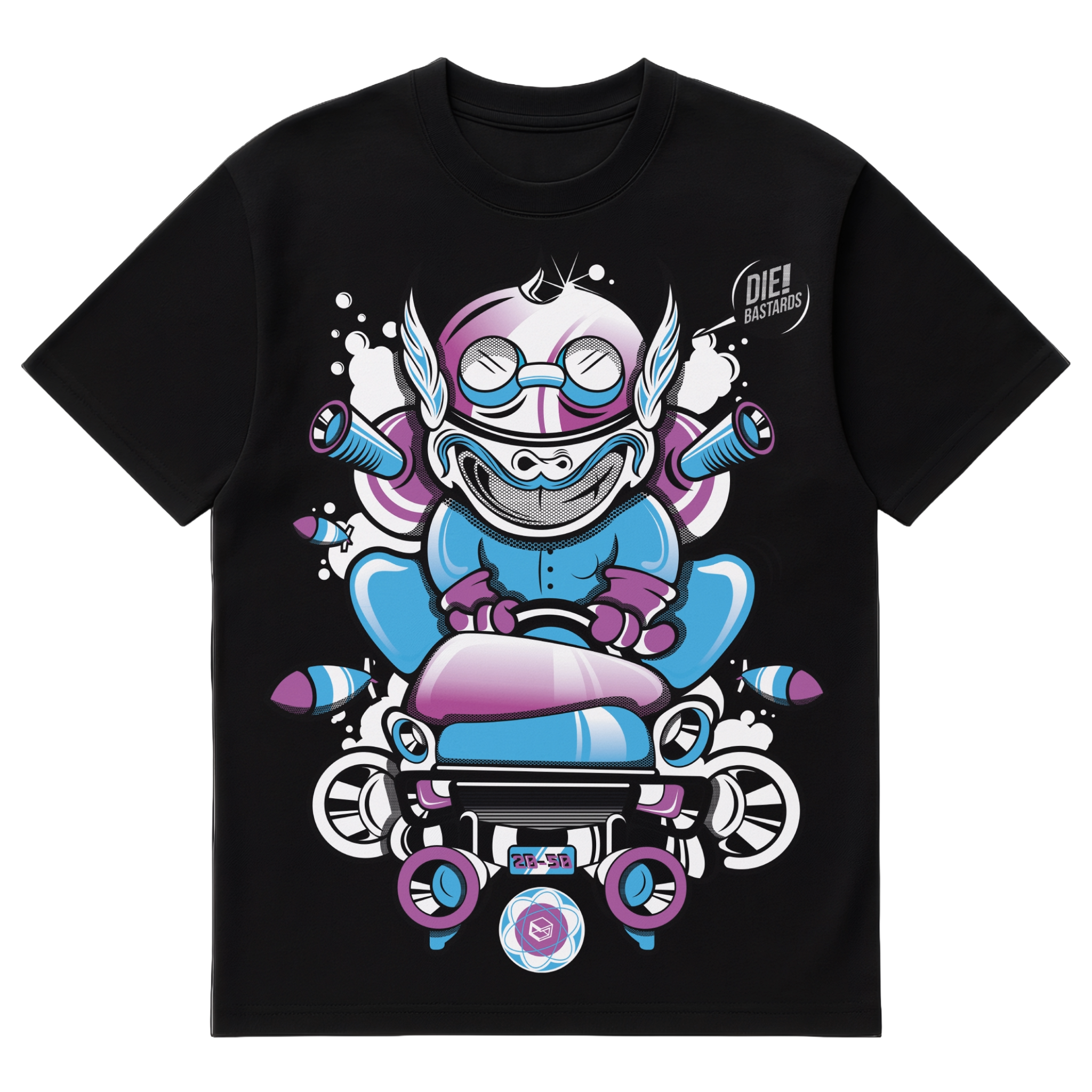 Camiseta Cubica Die Bastards Rocket frente