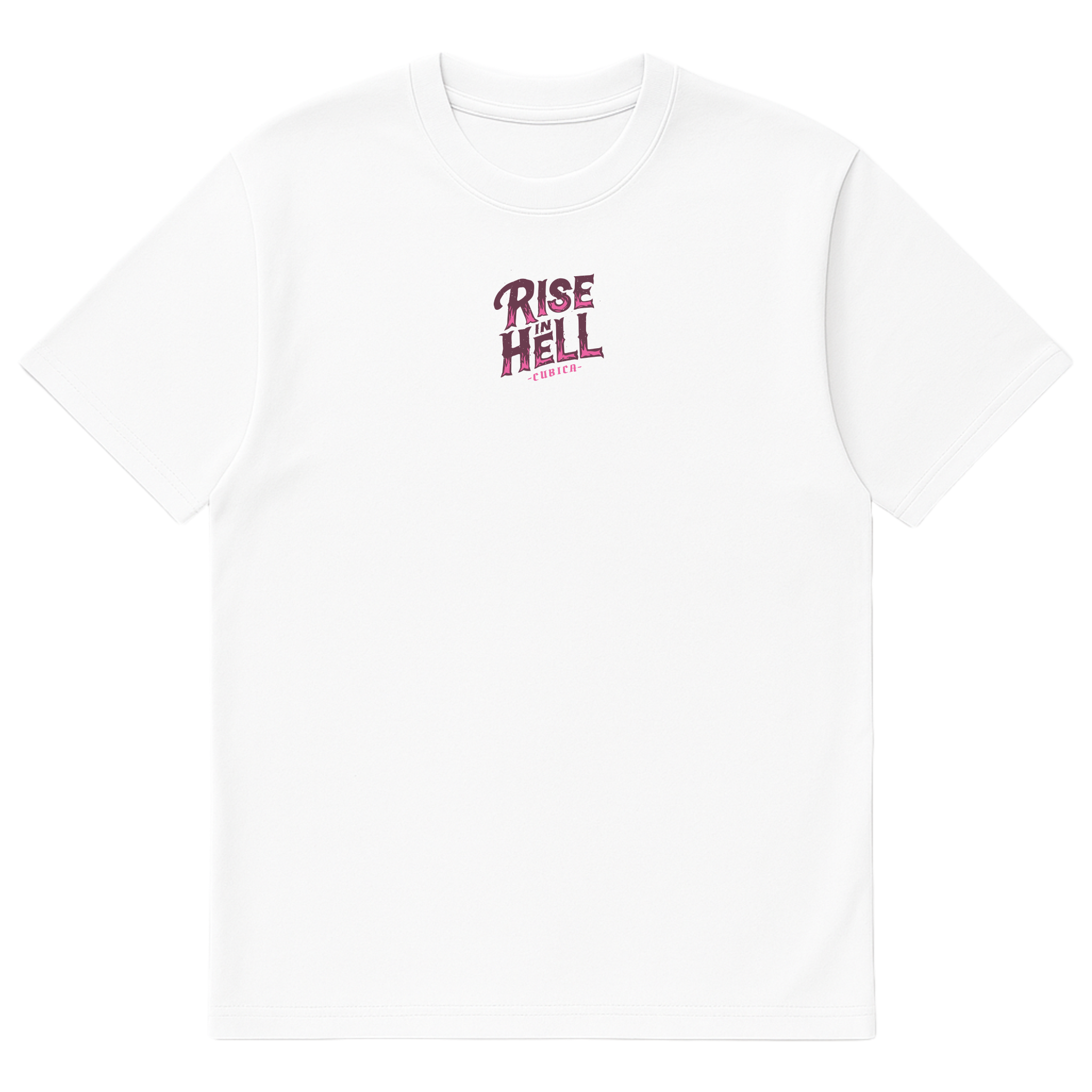 Camiseta Cubica Rise In Hell Skull frente
