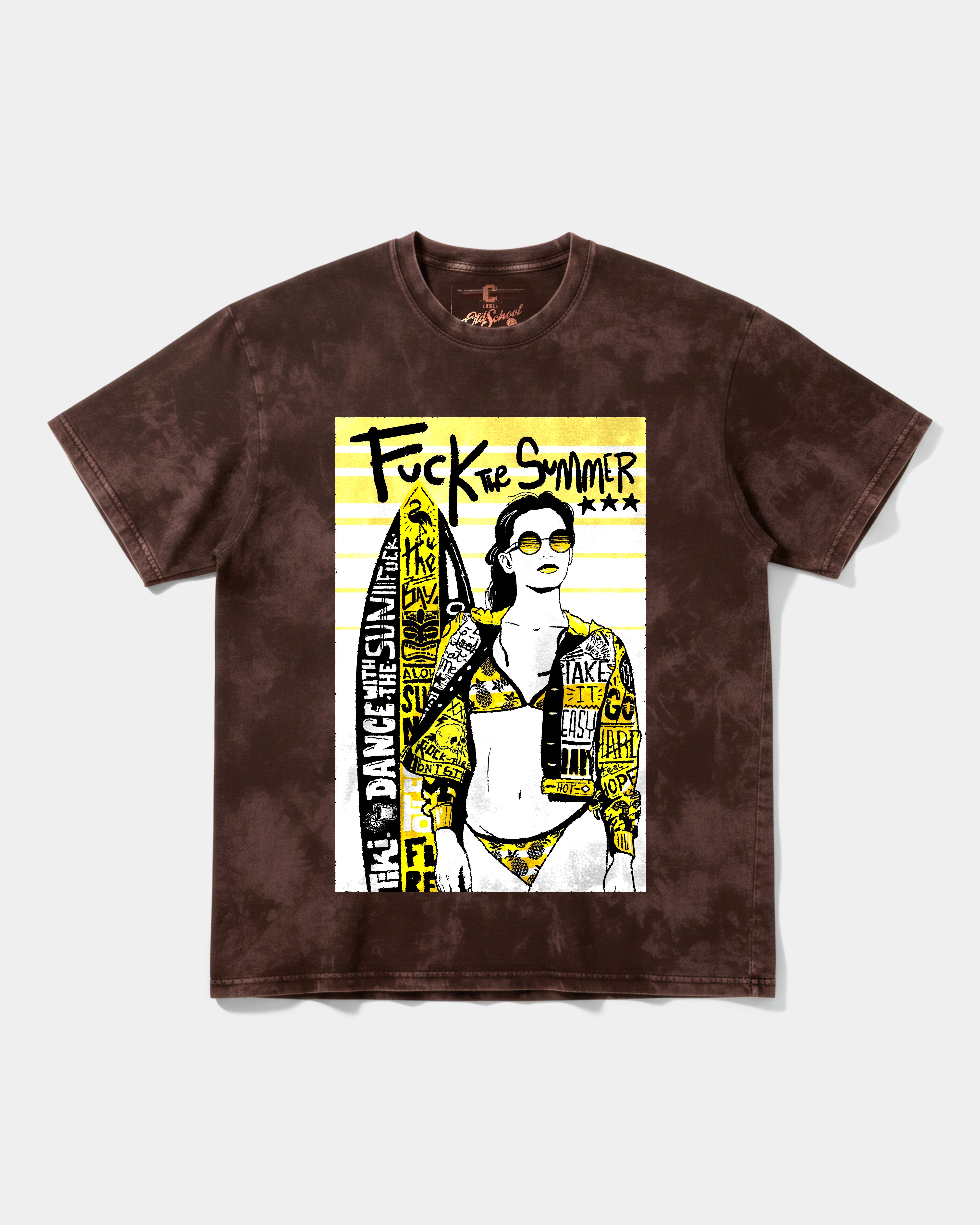 Camiseta Fuck The Summer Big Front Oversize Acid