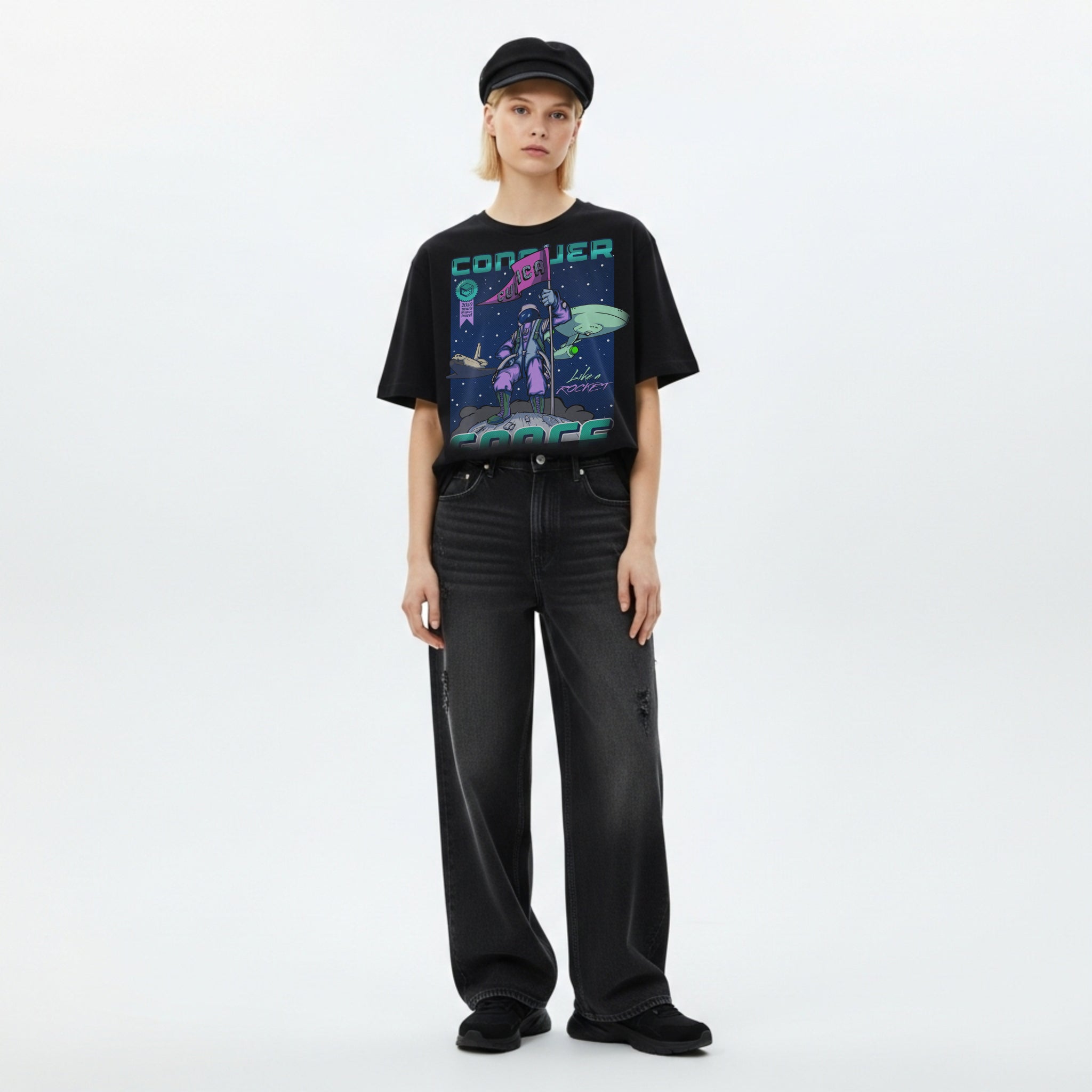 Camiseta Cubica Conquer Space 2050