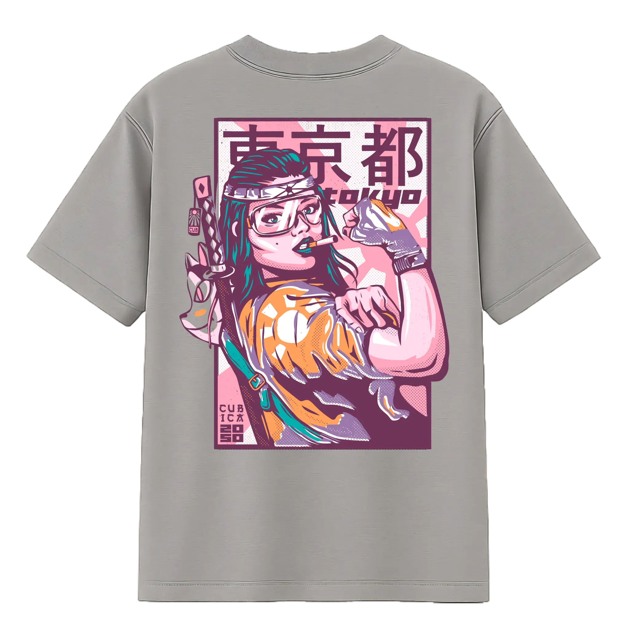 Camiseta Cubica Tokyo Neon 2050 (PB)