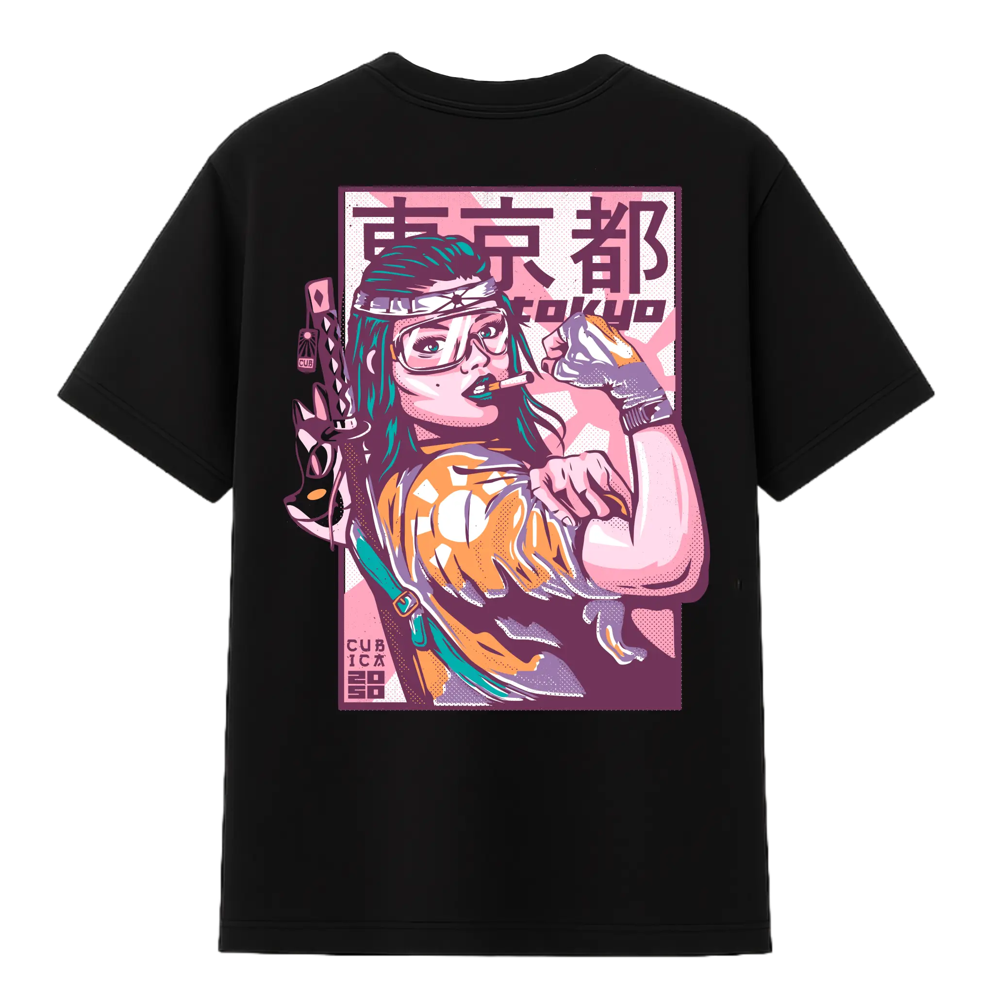 Camiseta Cubica Tokyo Neon 2050 (PB)