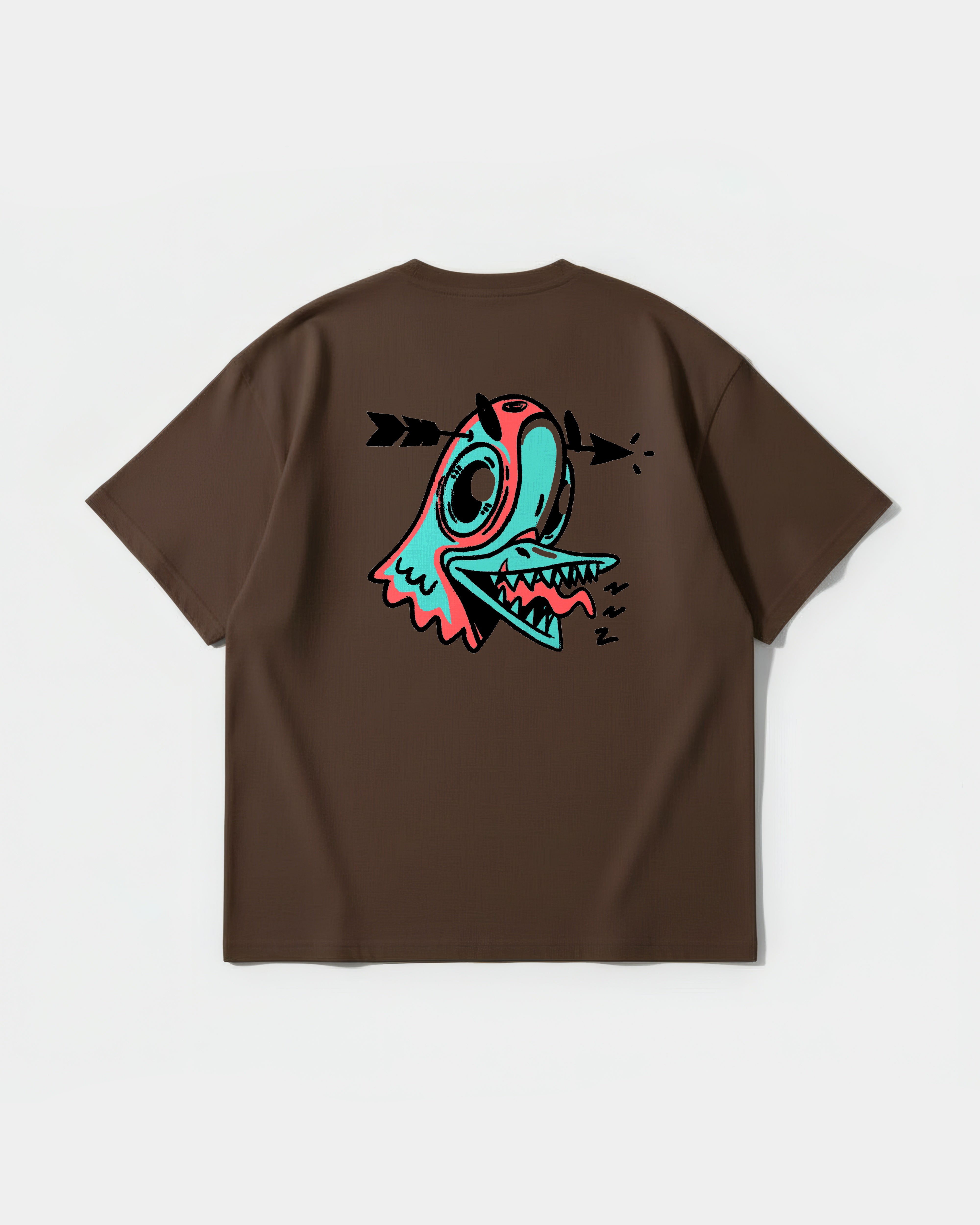 Camiseta Crazy Paloma Big Back Oversize Basic Marron