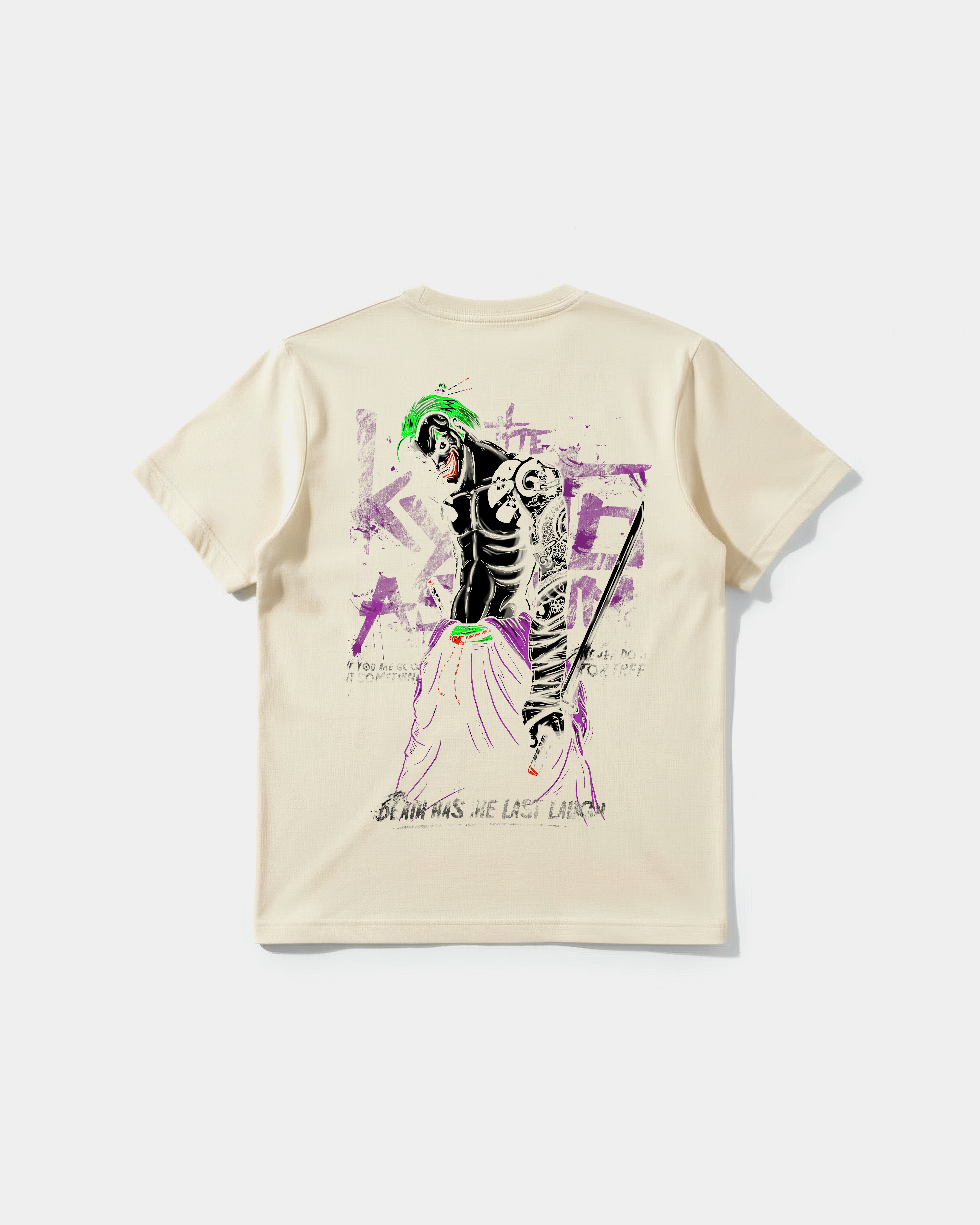 Camiseta Joker Yakuza White Big Back Regular Basic Beige