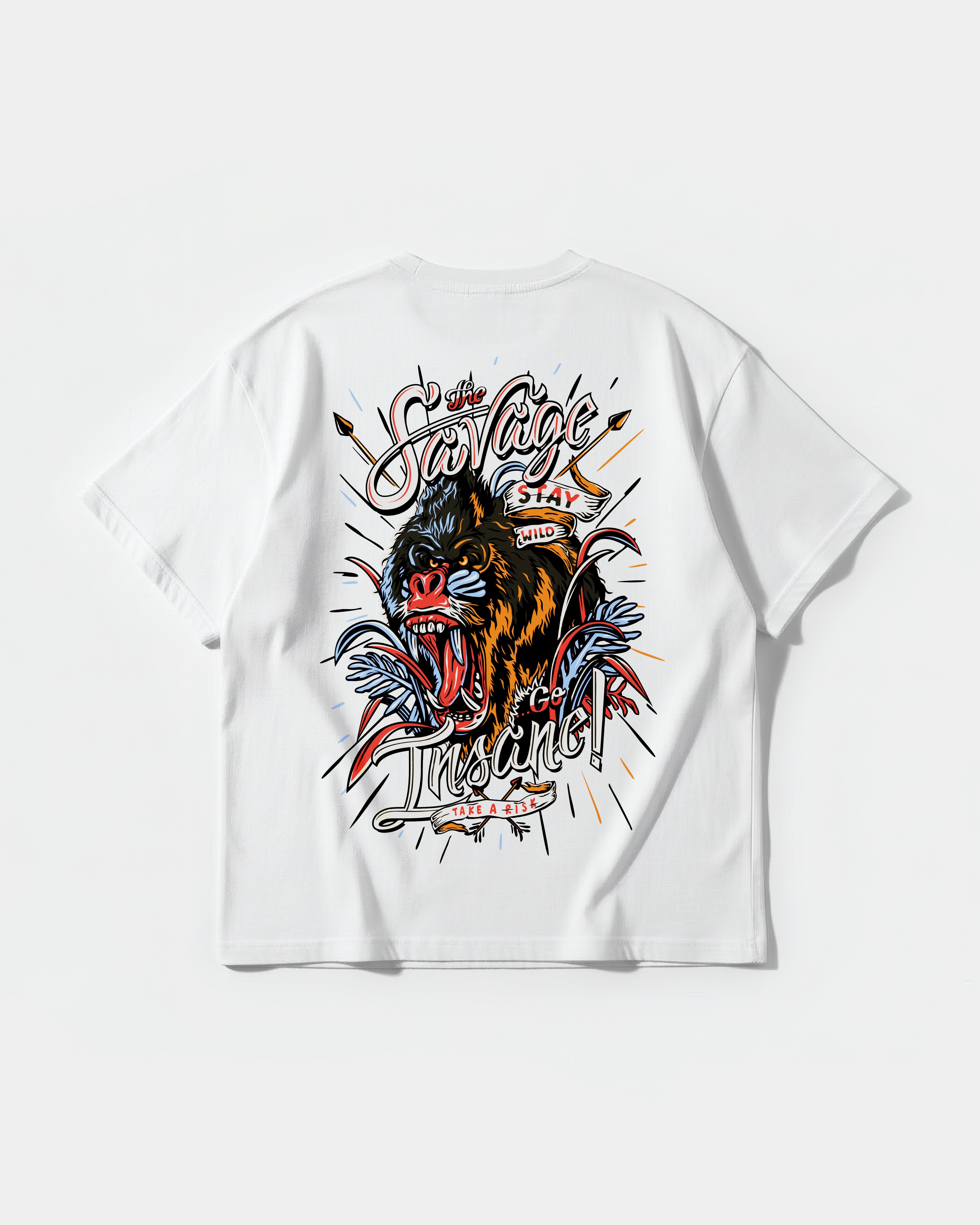 Camiseta The Savage Big Back Oversize Basic Blanco