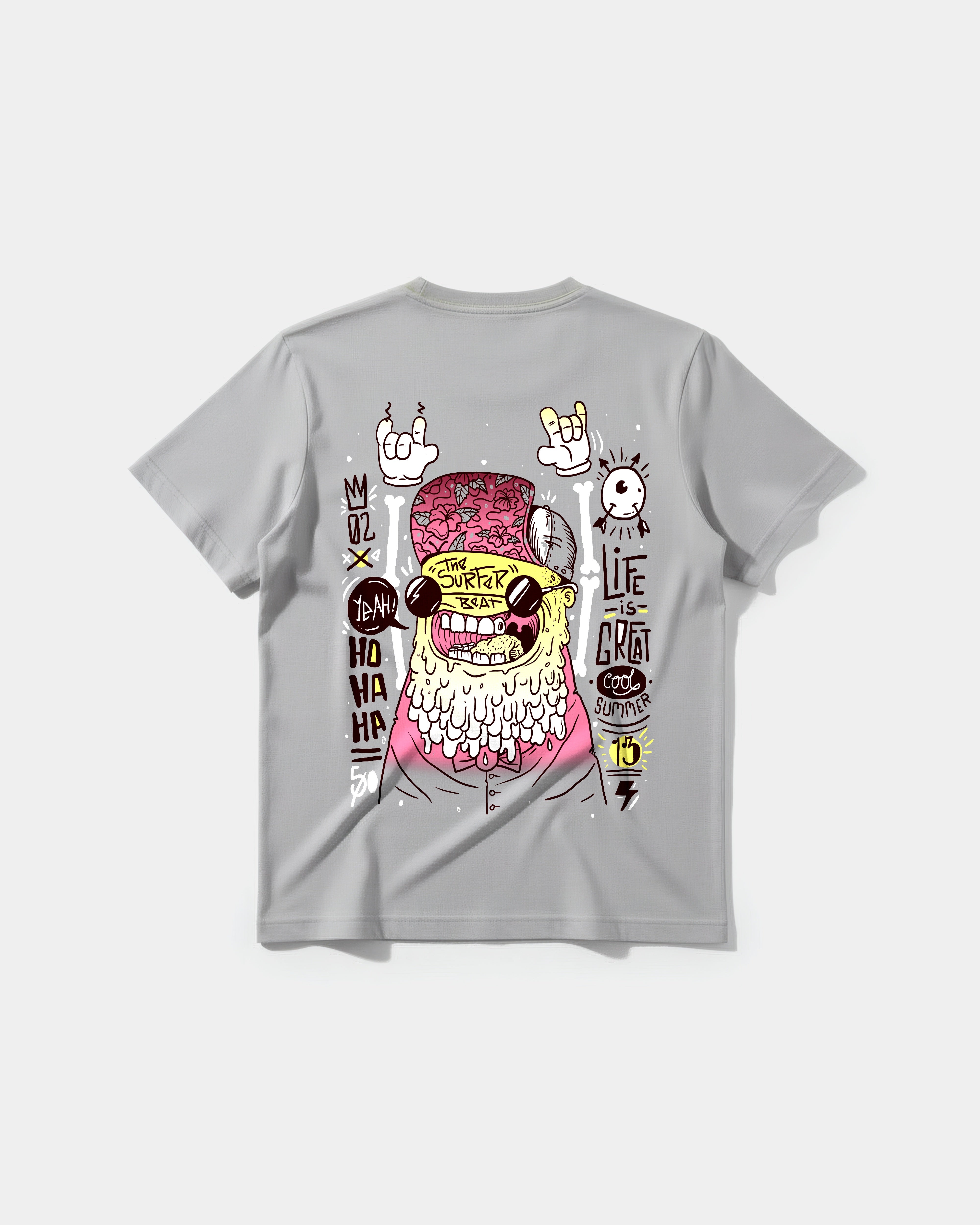Camiseta The Surfer Beat Big Back Regular Basic Gris