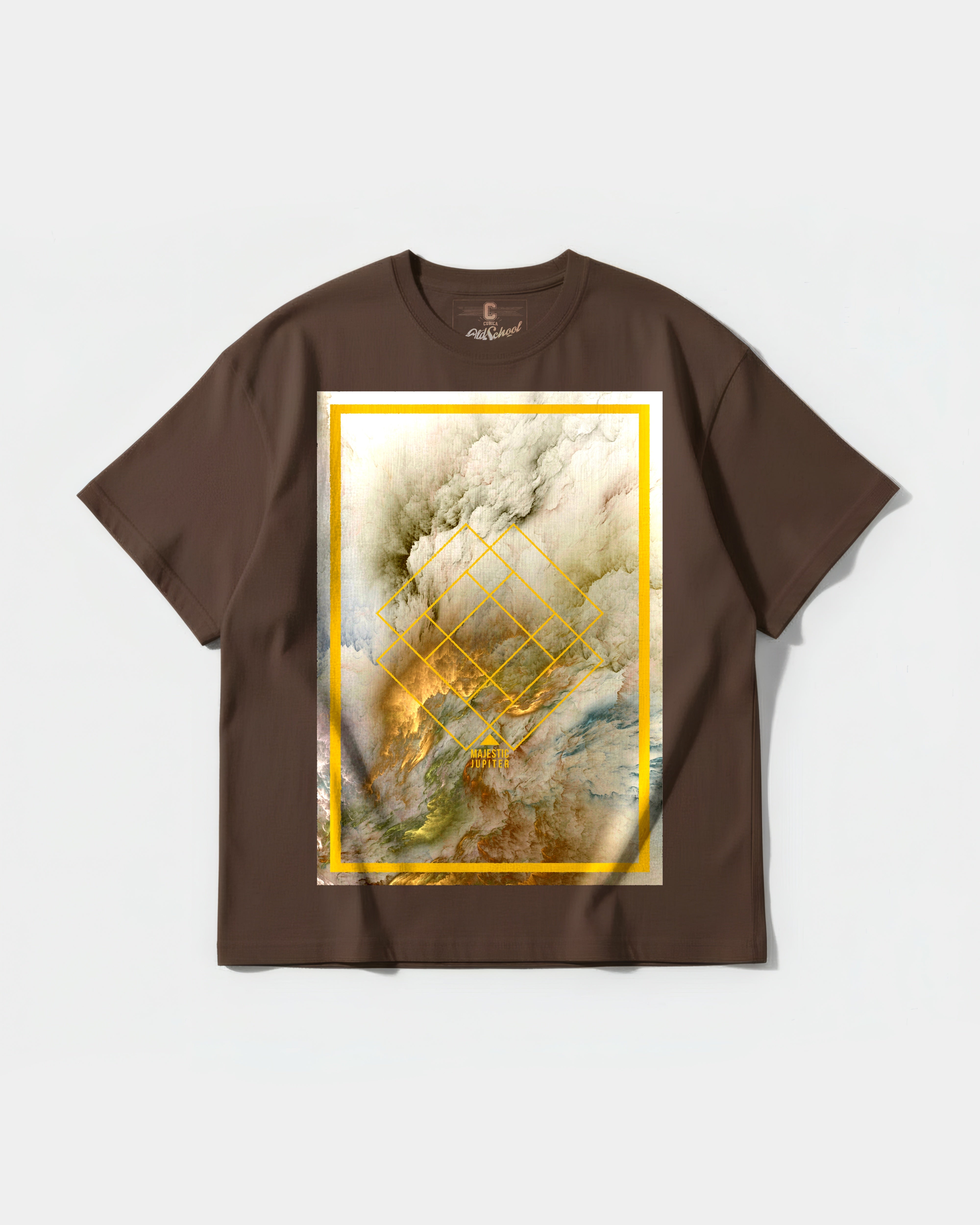 Camiseta Majestic Jupiter Big Front Oversize Basic Marron