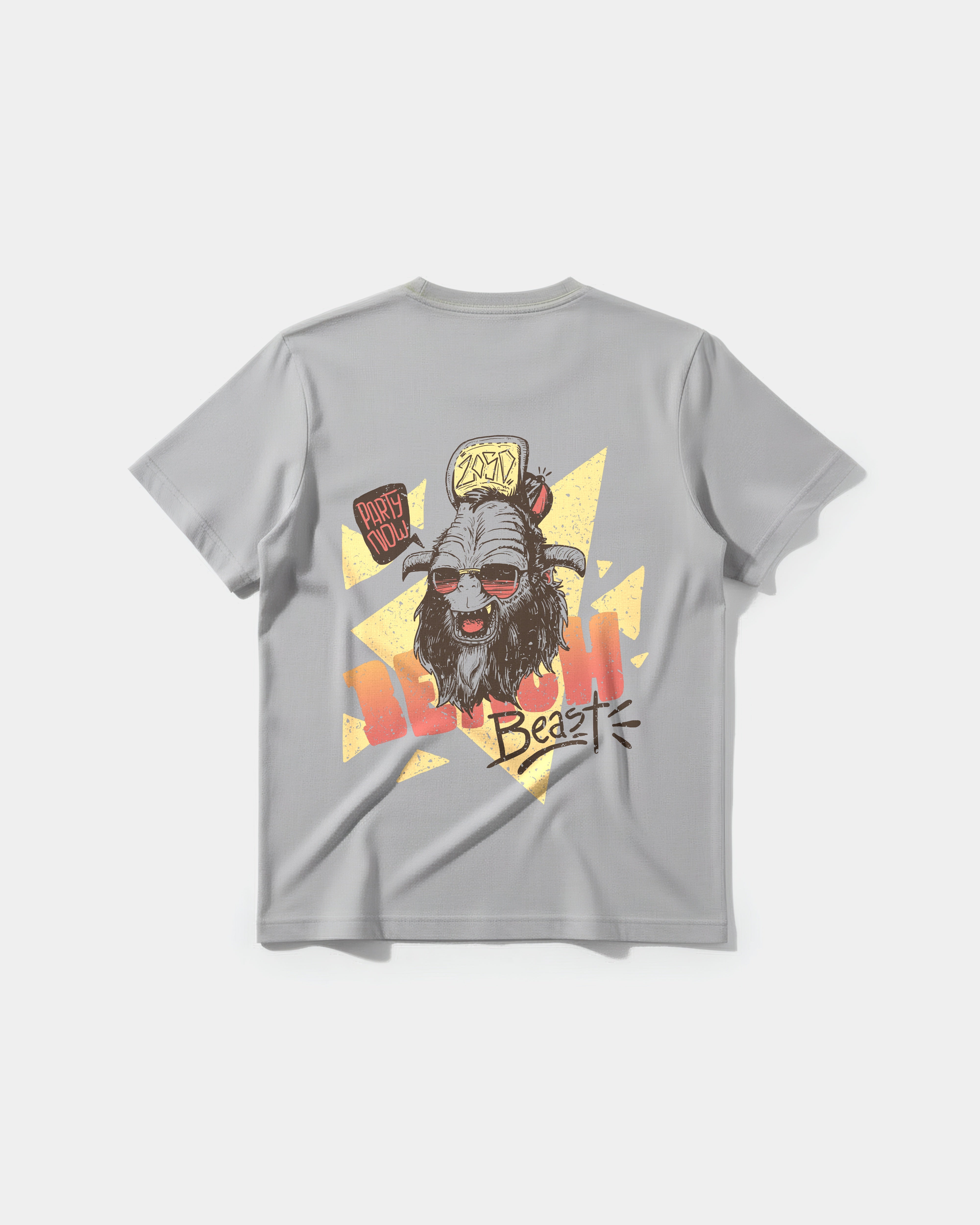 Camiseta Party Now Big Back Regular Basic Gris