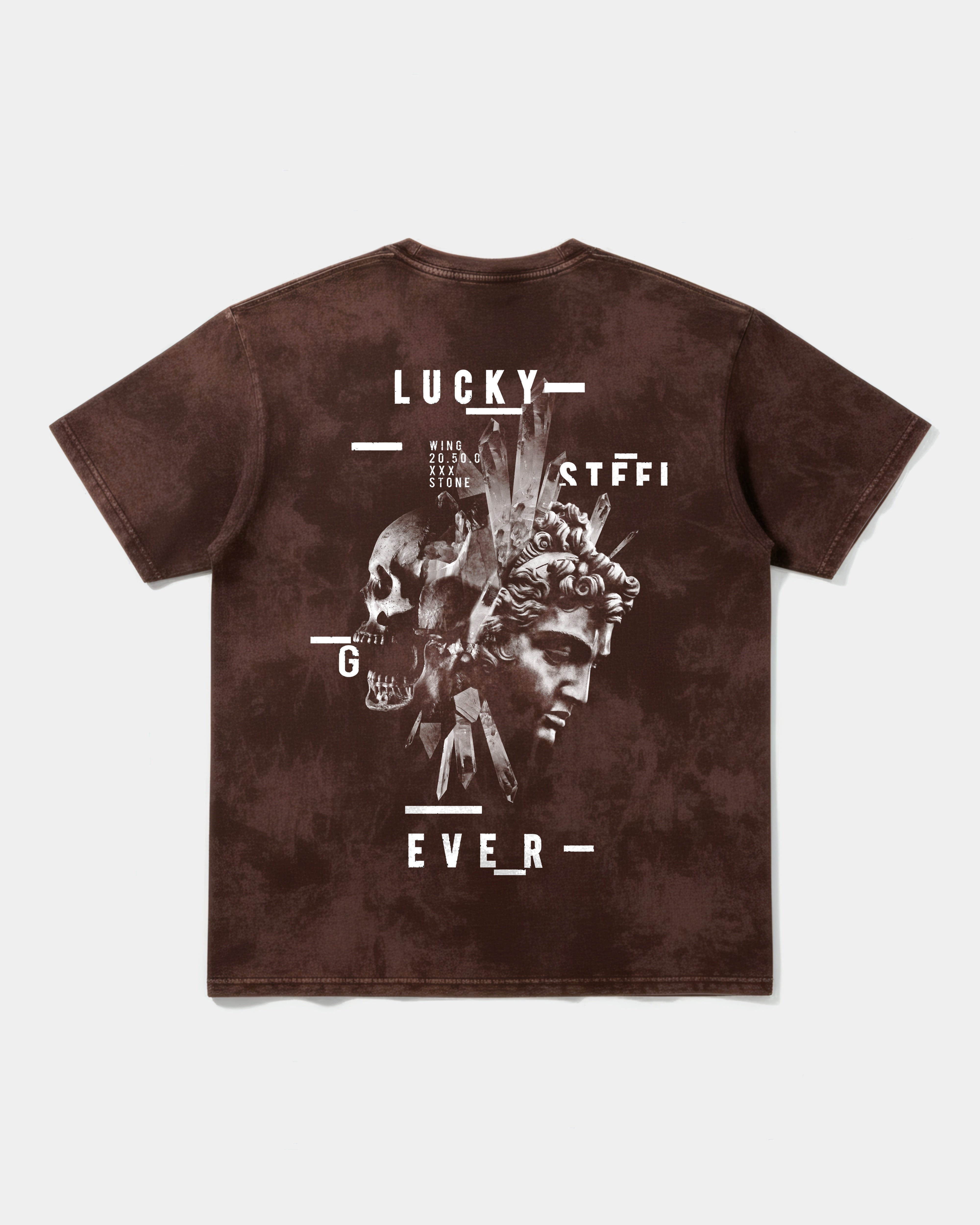 Camiseta Lucky Big Back Oversize Acid Marron