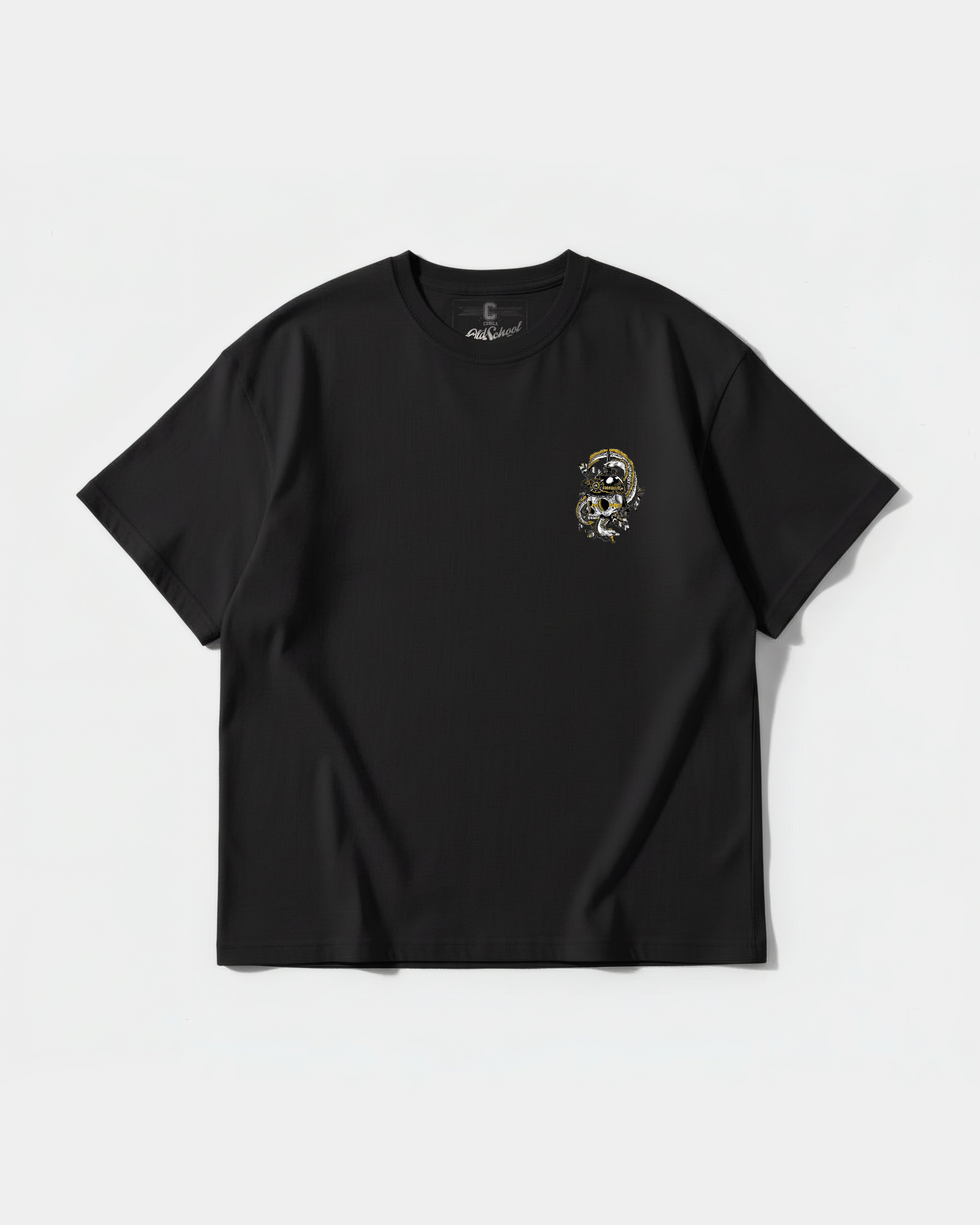 Camiseta Sea Soldier Pocket Front Oversize Basic Negro