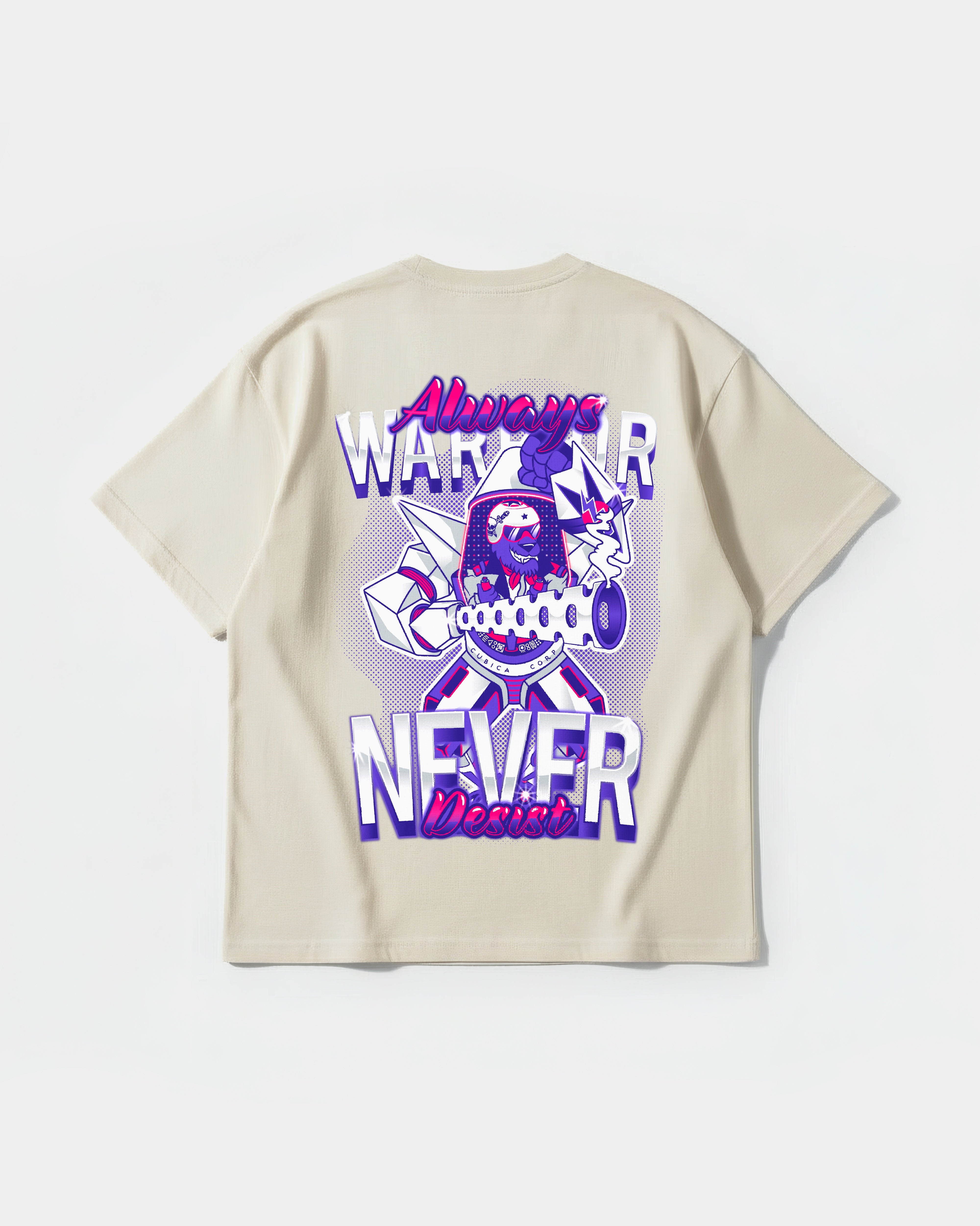 Camiseta Warrior Big Back Oversize Basic Beige
