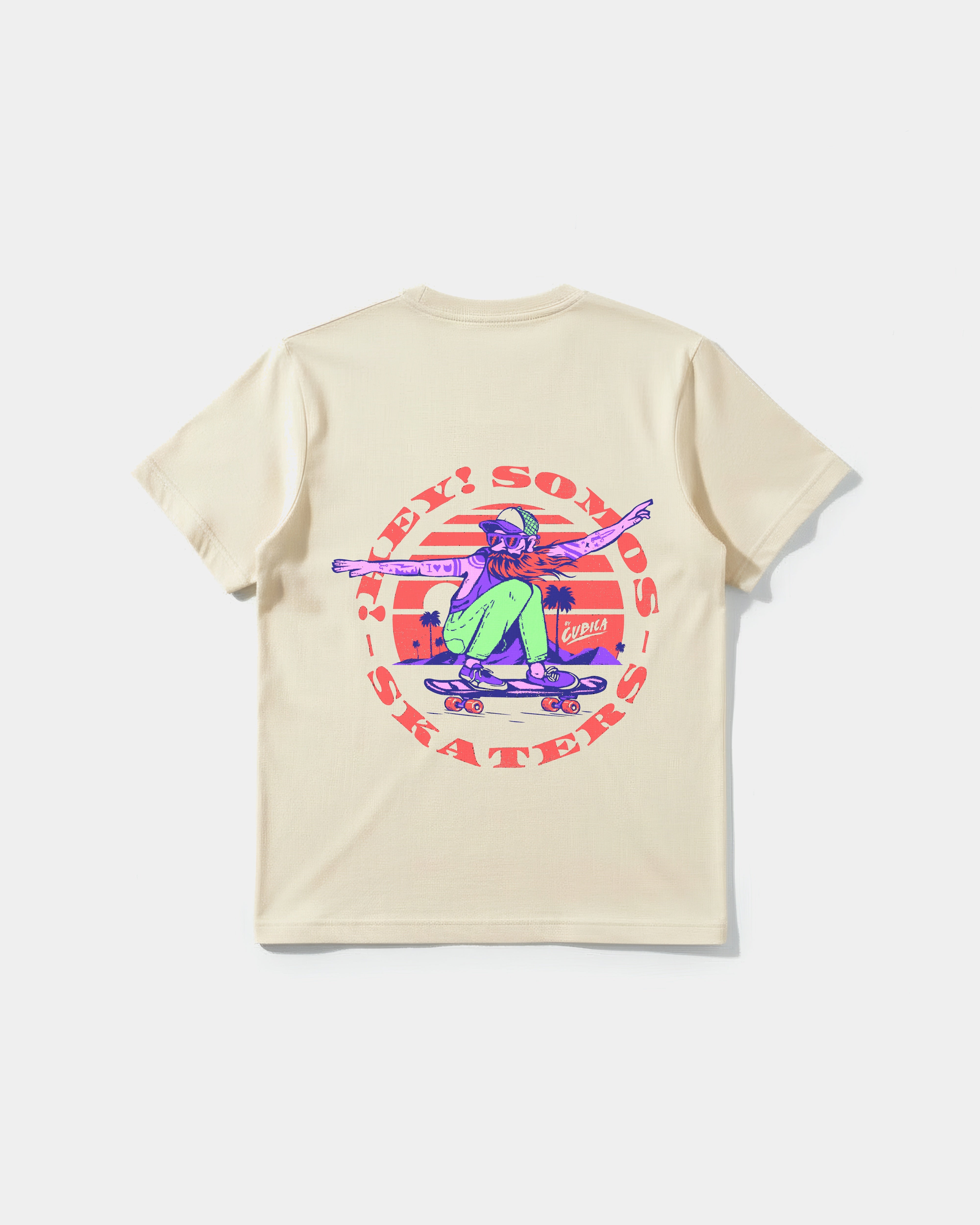 Camiseta Somos Skater Pocket Front Regular Basic Beige