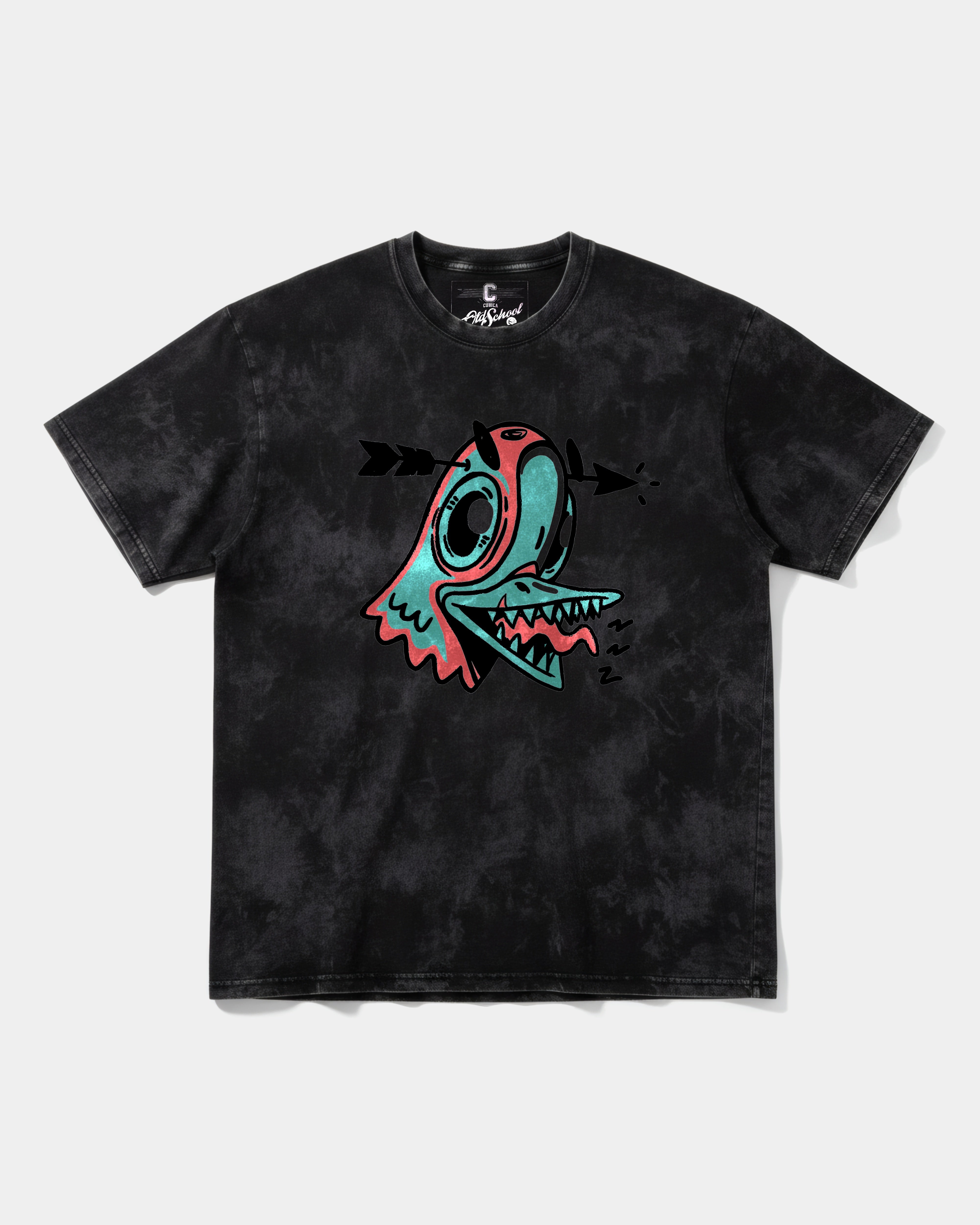 Camiseta Crazy Paloma Big Front Oversize Acid Negro