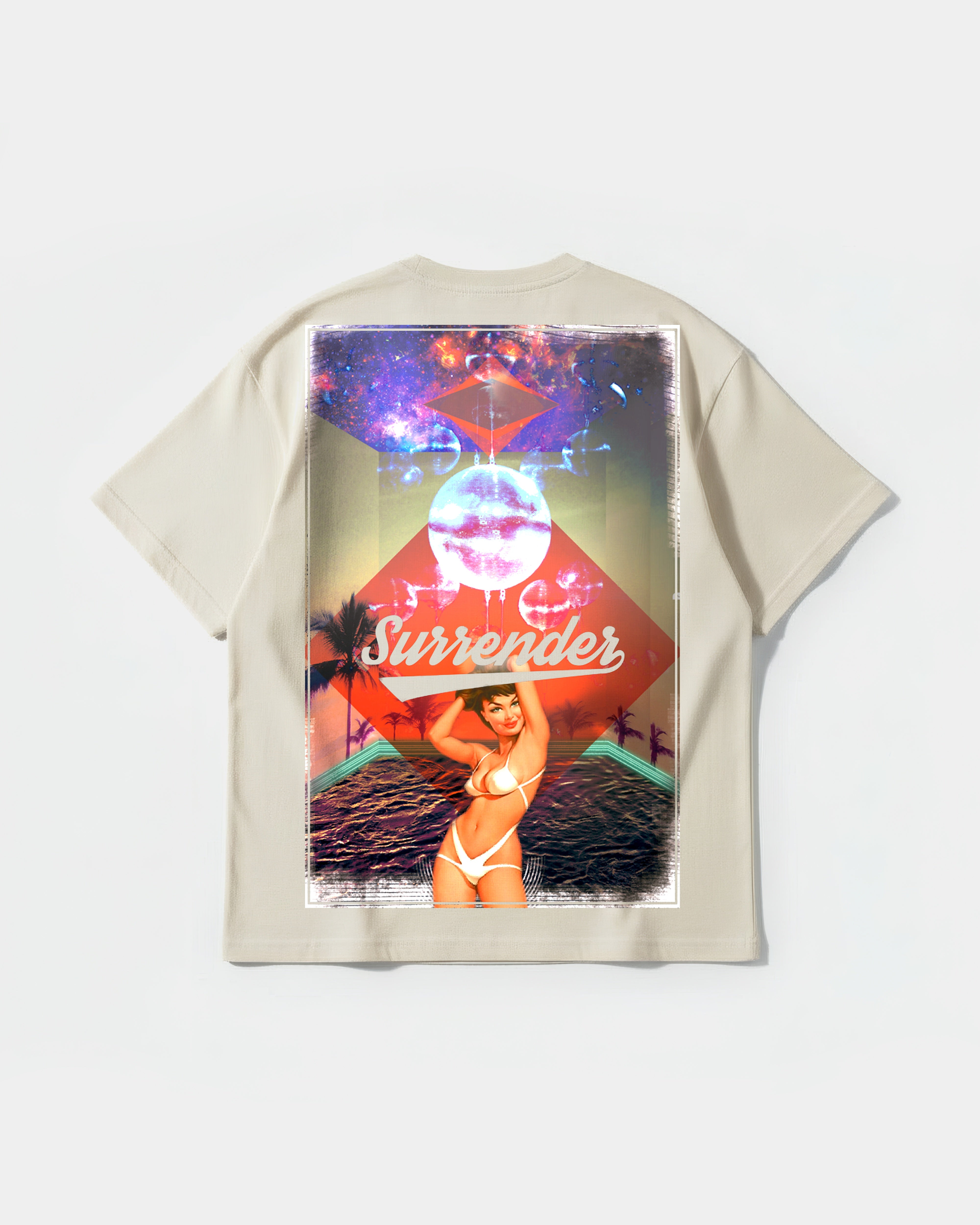 Camiseta Surrender Big Back Oversize Basic Beige