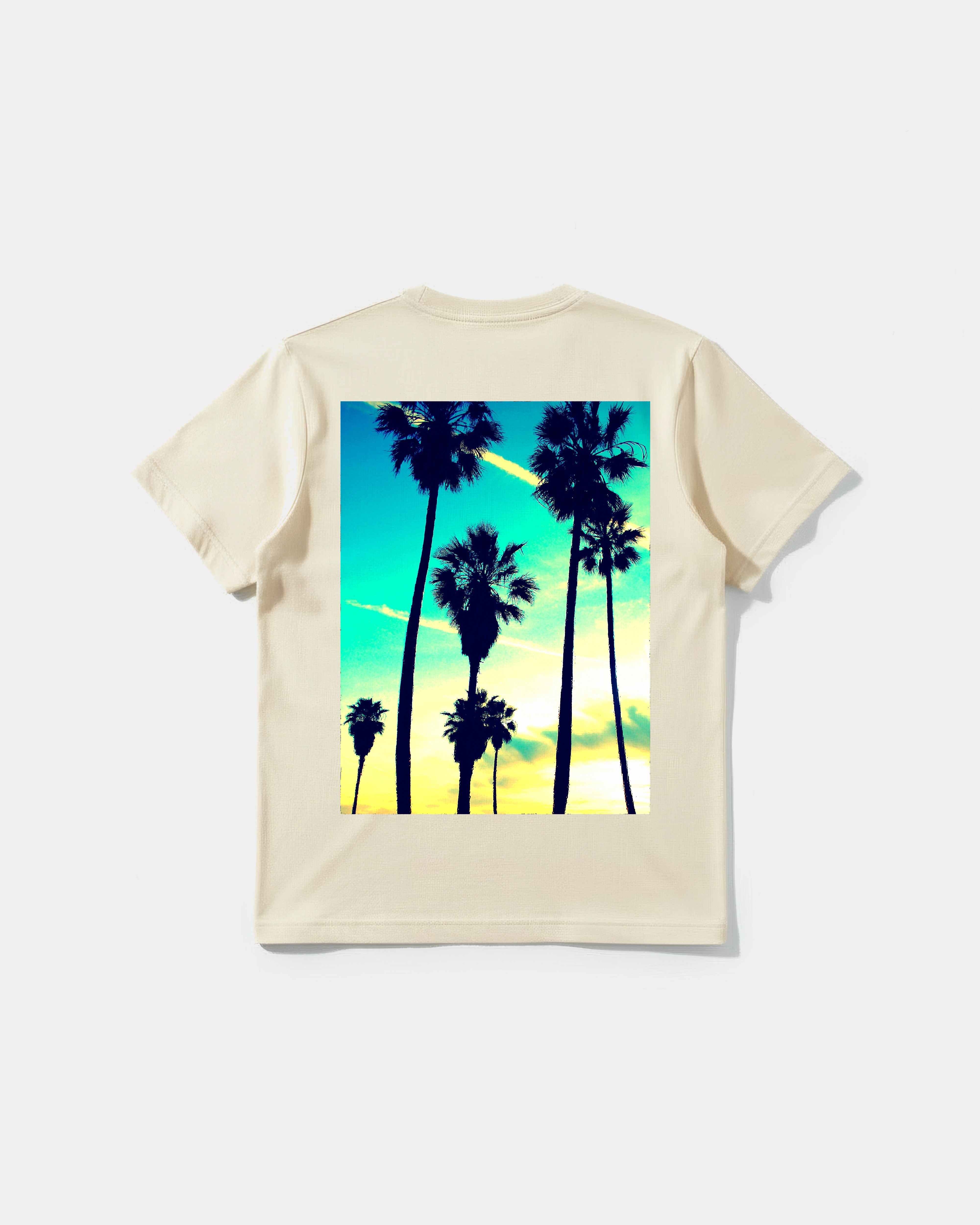 Camiseta Tropical Dusk Big Back Regular Basic Beige