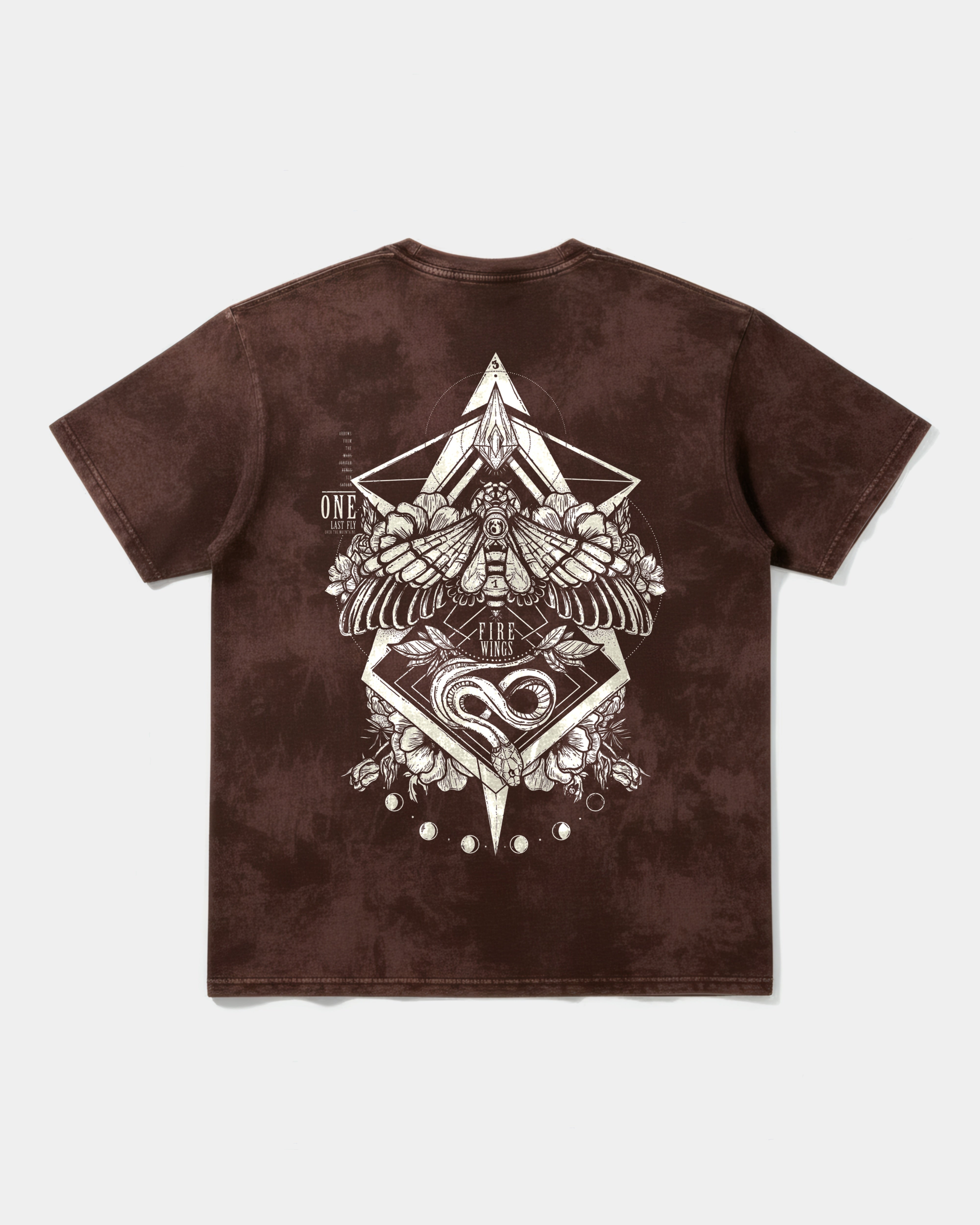 Camiseta Fire Wings Big Back Oversize Acid Marron
