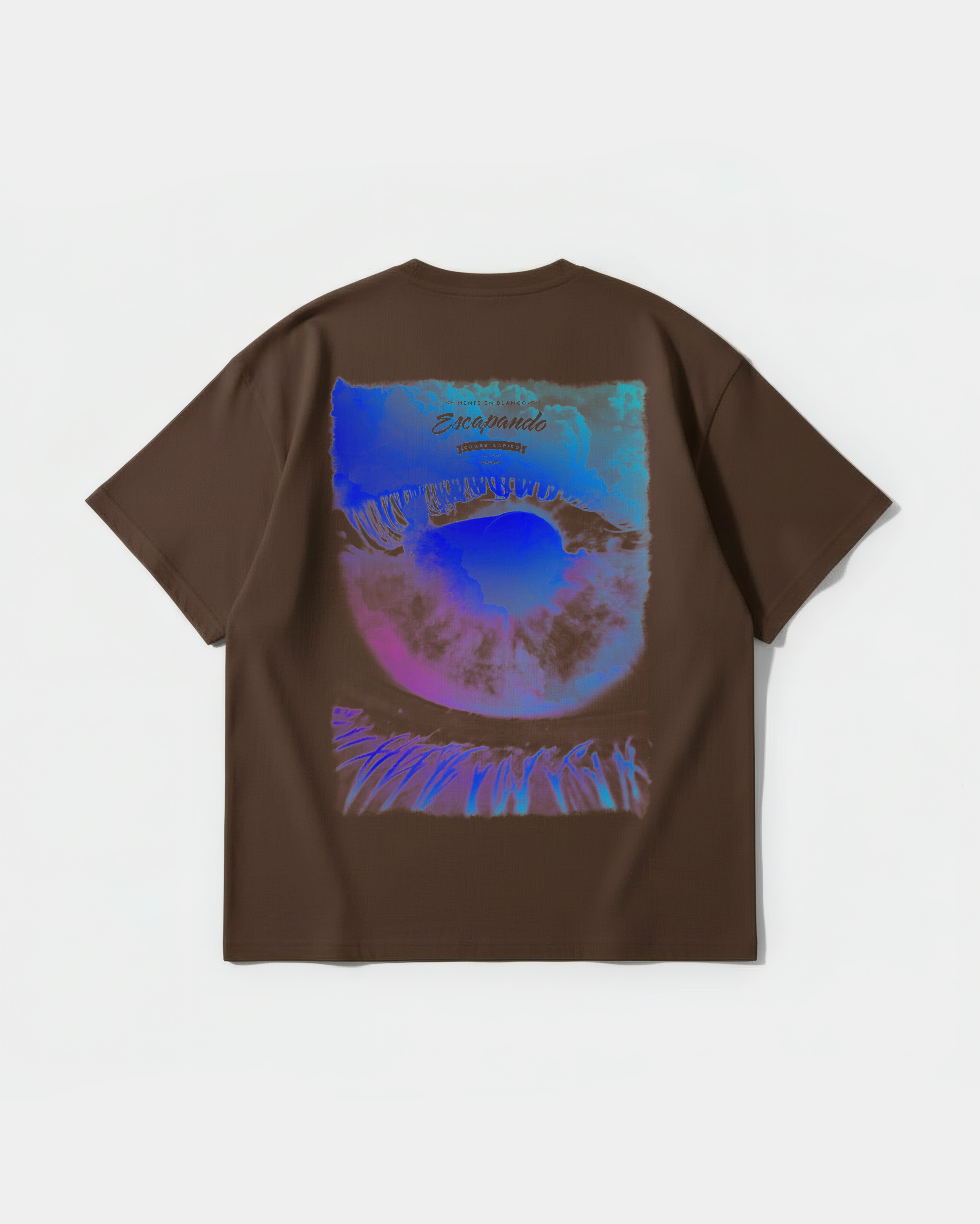 Camiseta Escapando Big Back Oversize Basic Marron