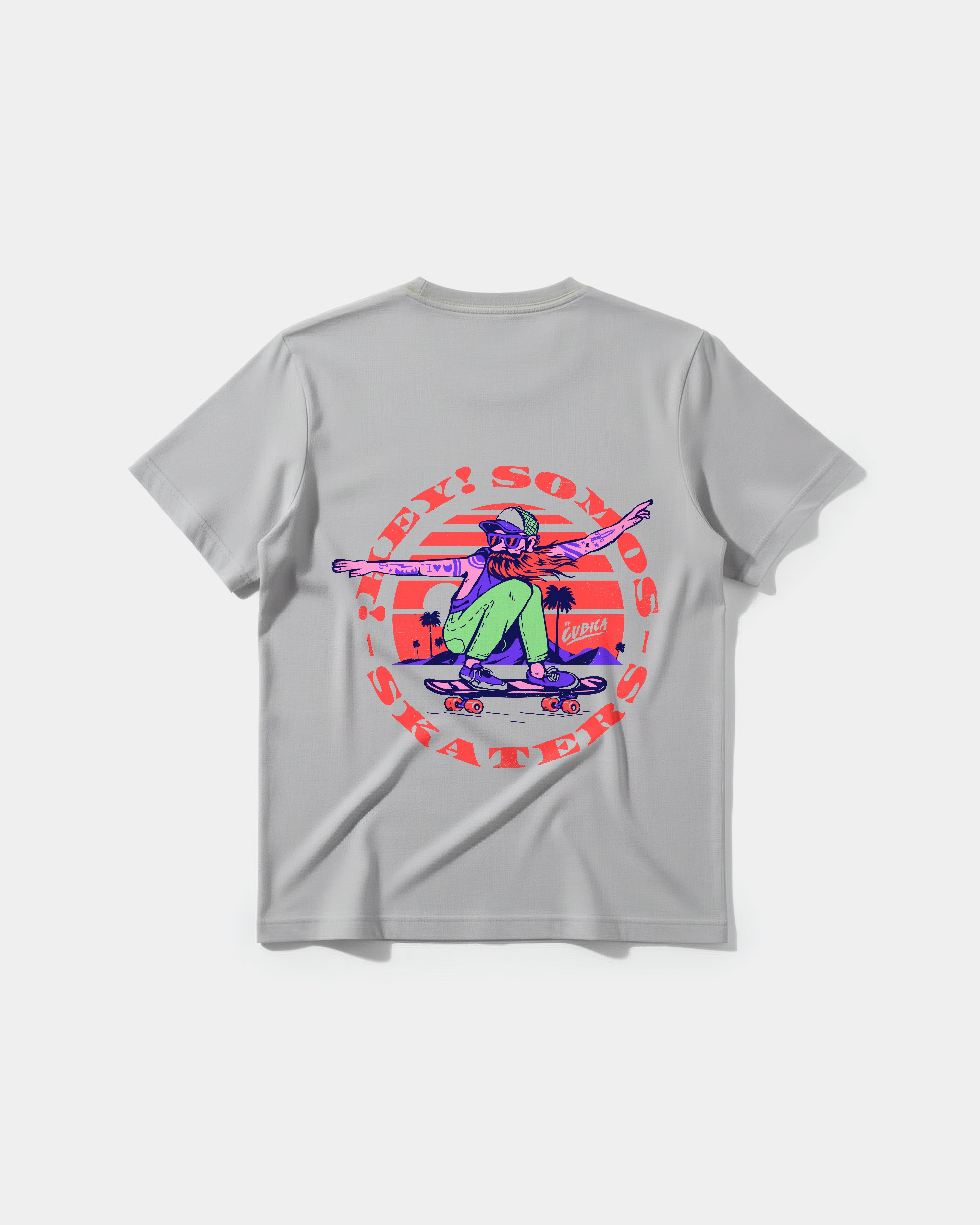 Camiseta Somos Skater Pocket Front Regular Basic Gris