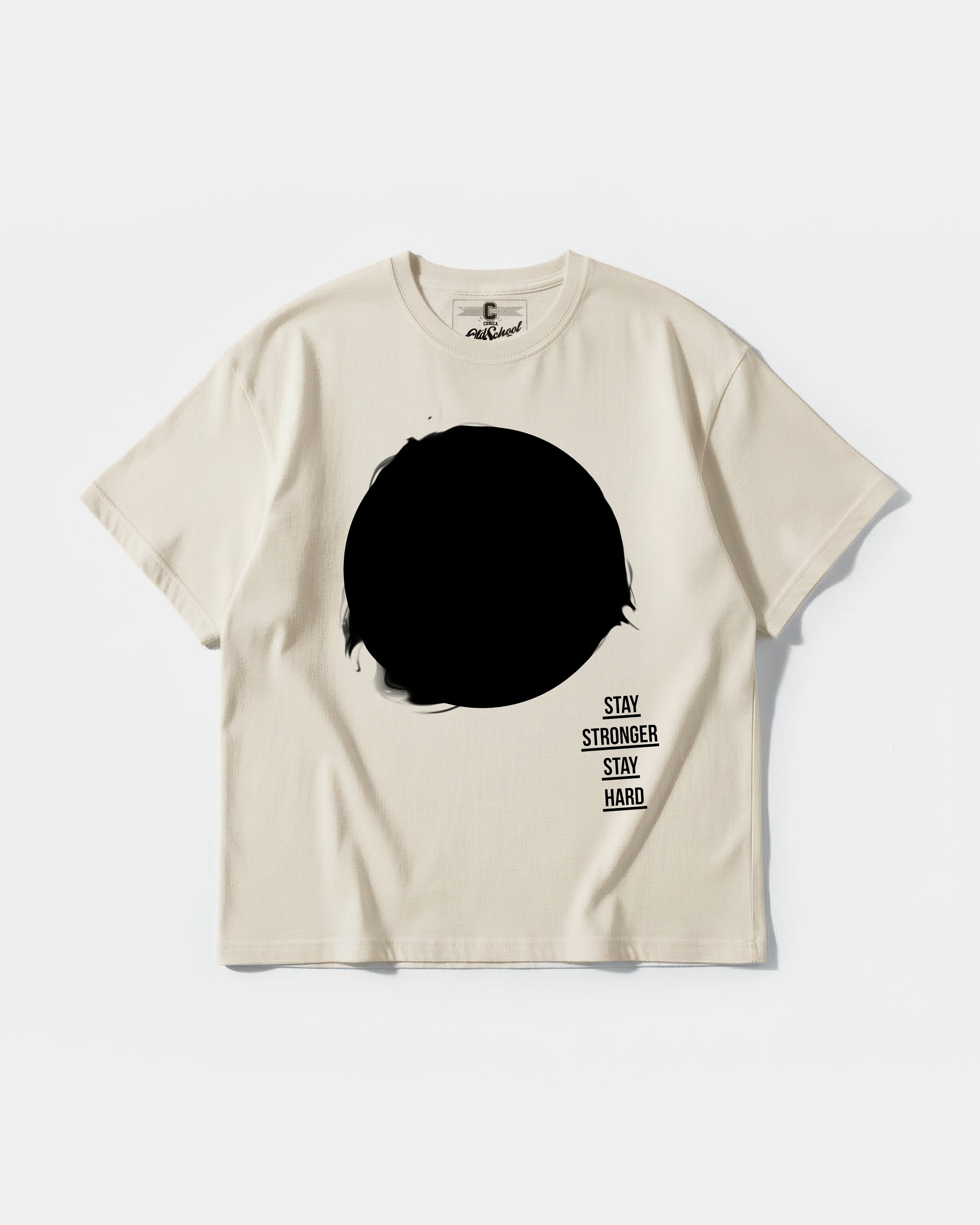 Camiseta Stay Stronger Big Front Oversize Basic Beige