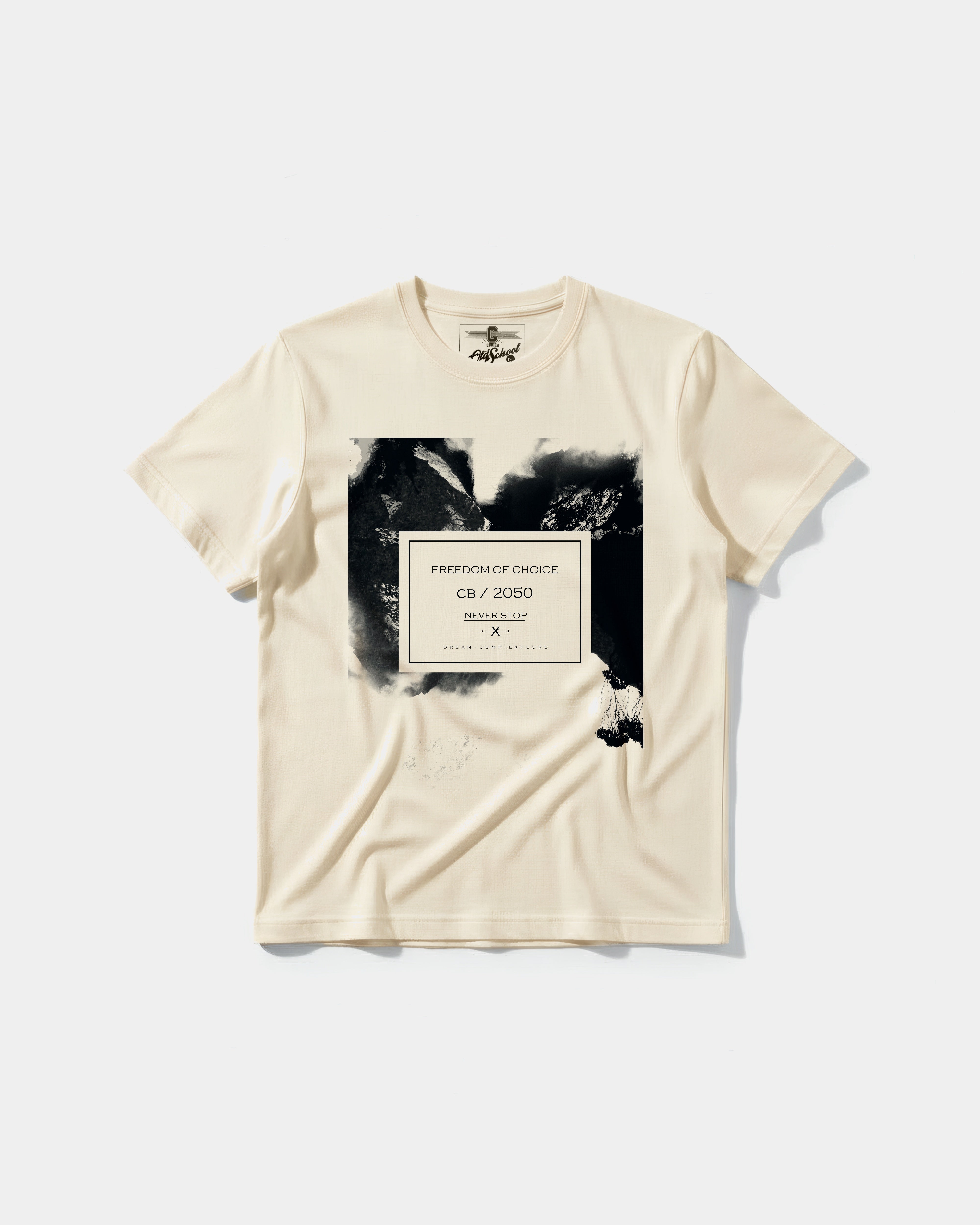 Camiseta Freedom Of Choice Big Front Regular Basic Beige