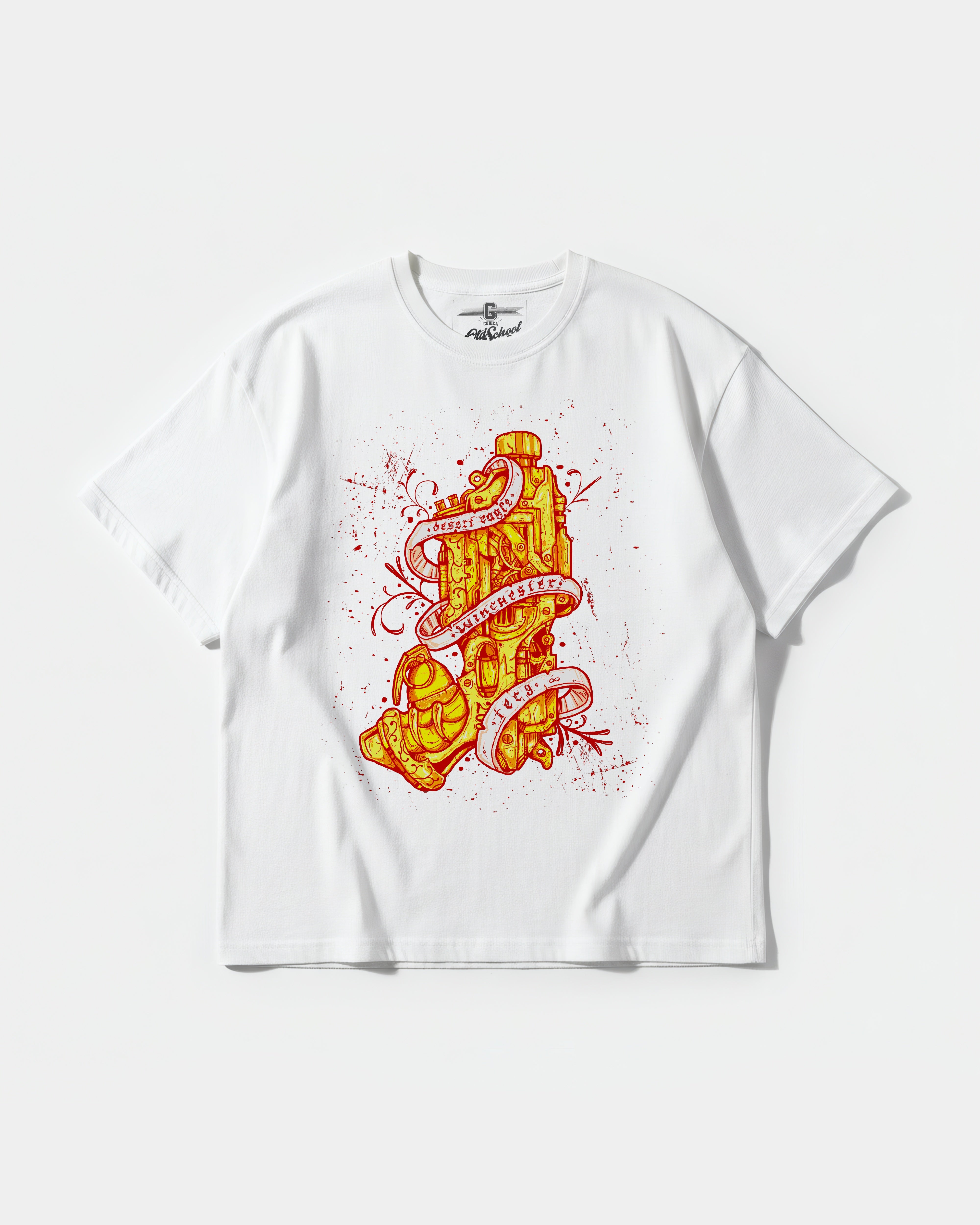 Camiseta Winchester Big Front Oversize Basic Blanco
