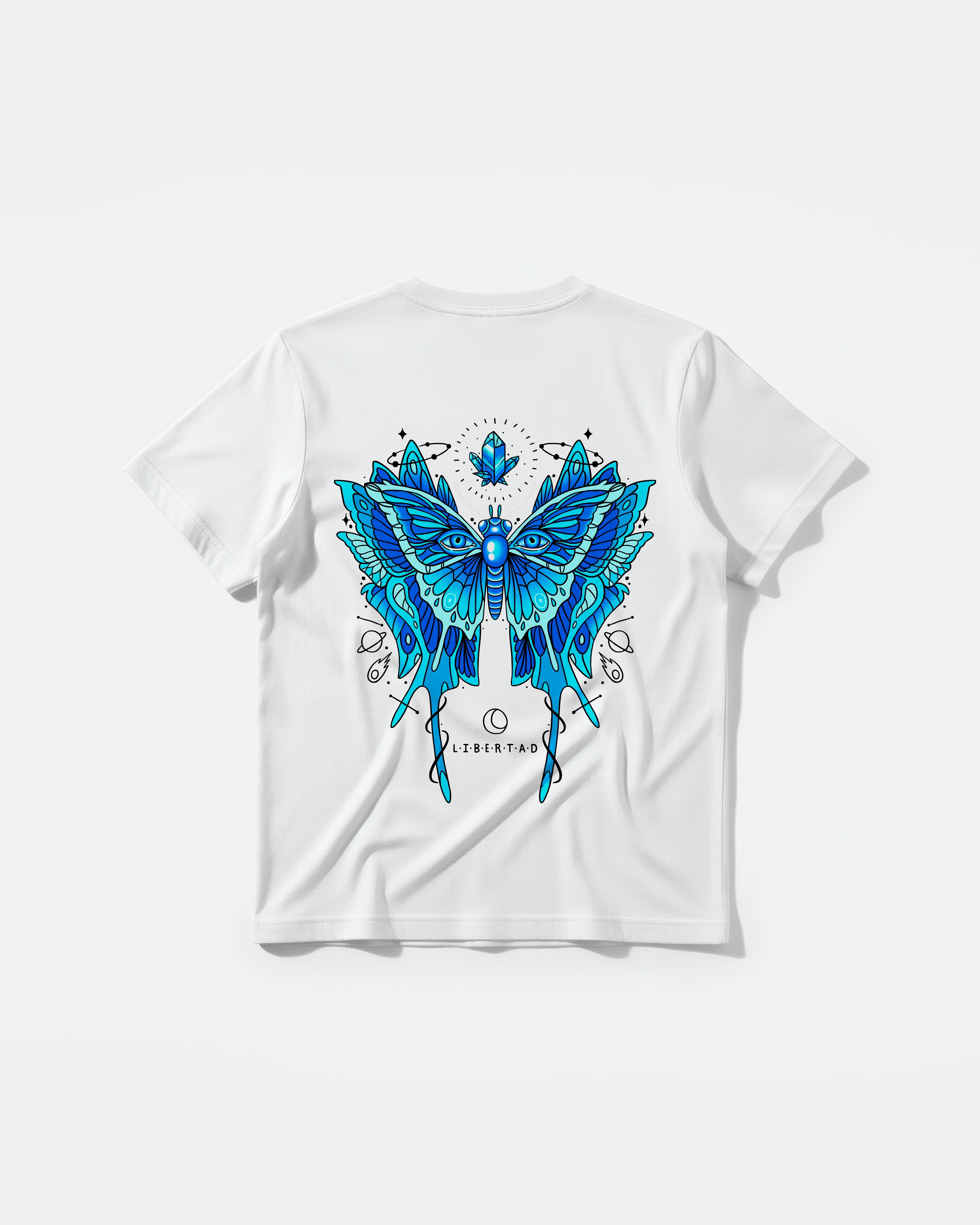 Camiseta Libertad White Pocket Front Regular Basic Blanco