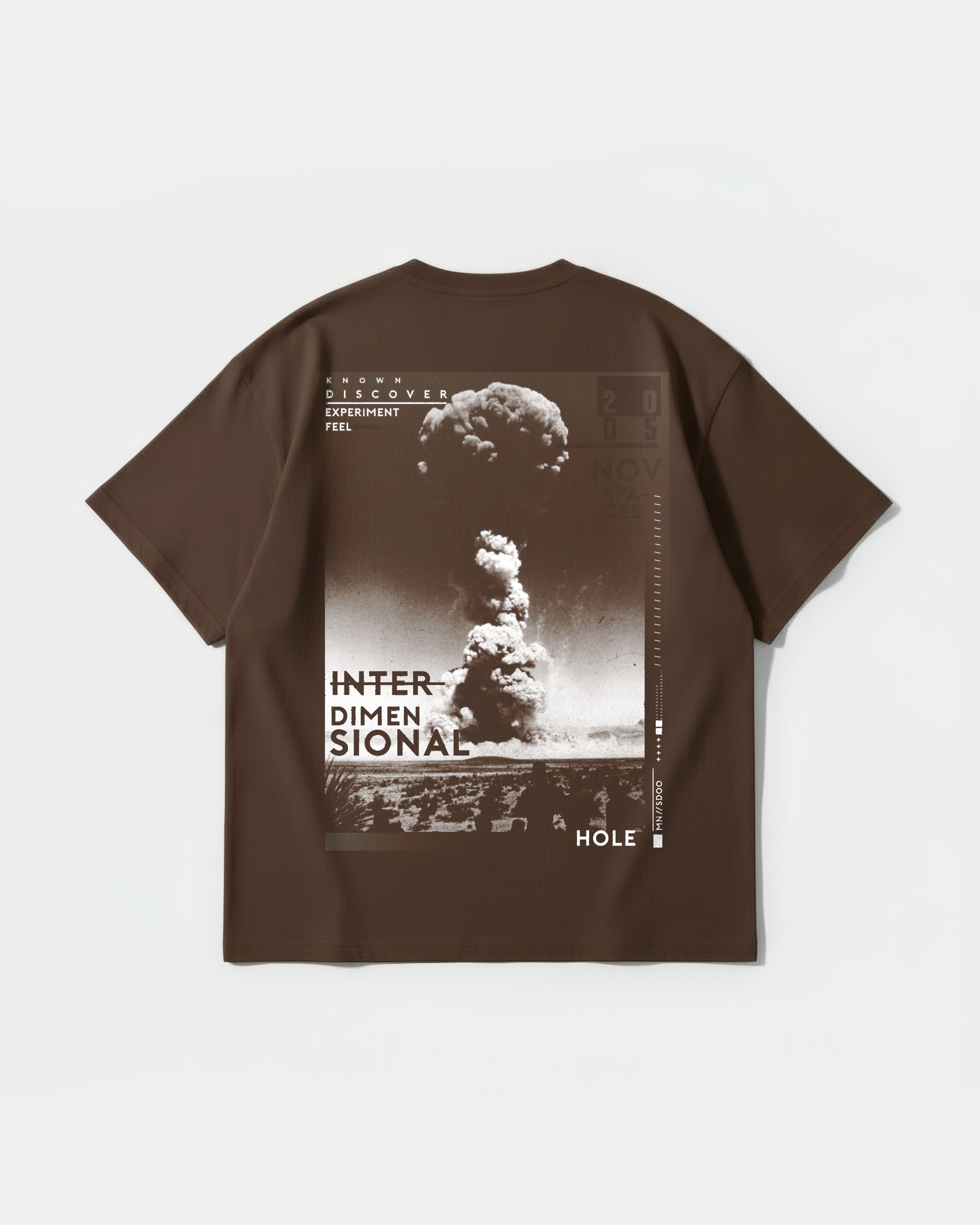 Camiseta Interdimensional Big Back Oversize Basic Marron