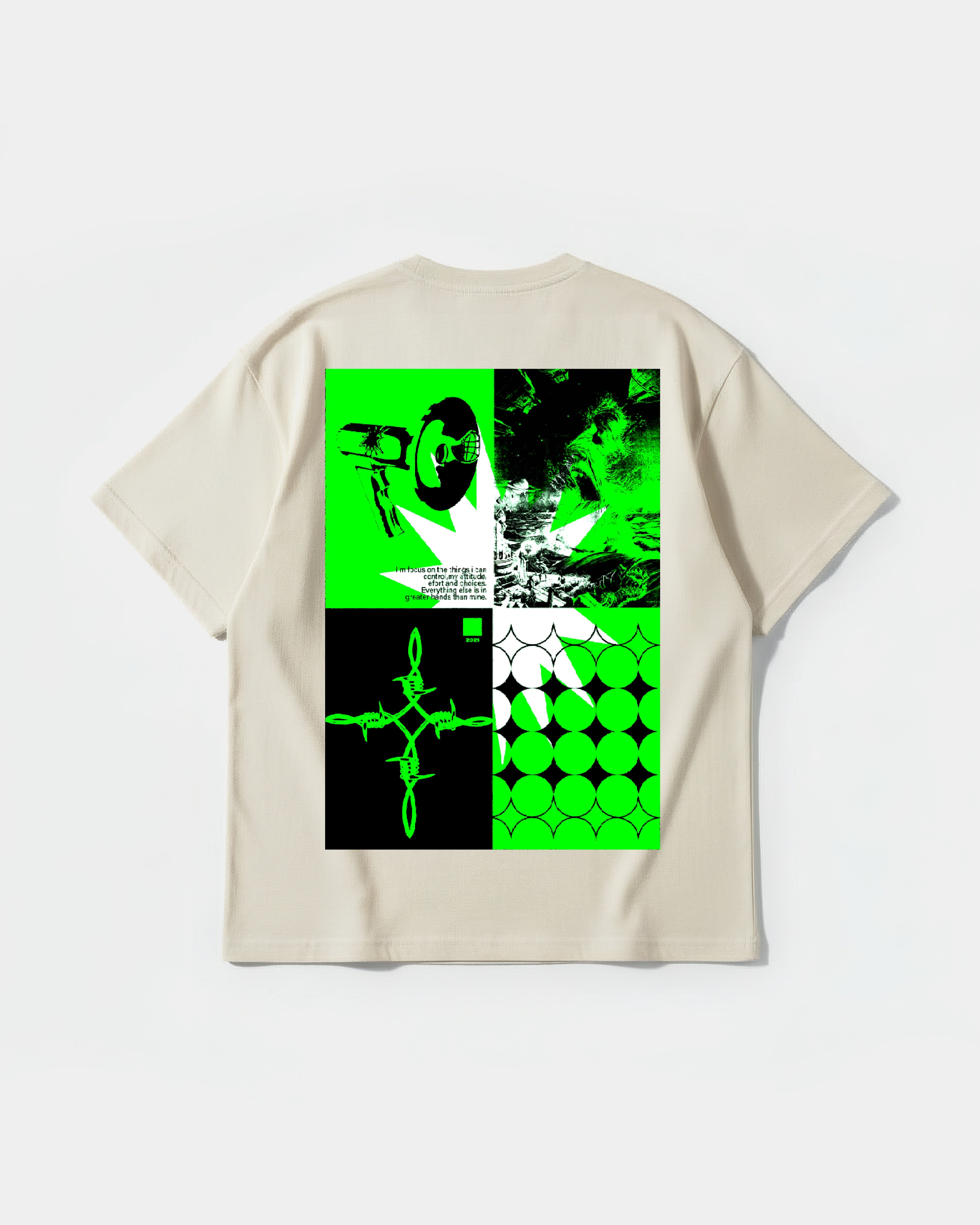 Camiseta Future Noise Big Back Oversize Basic Beige