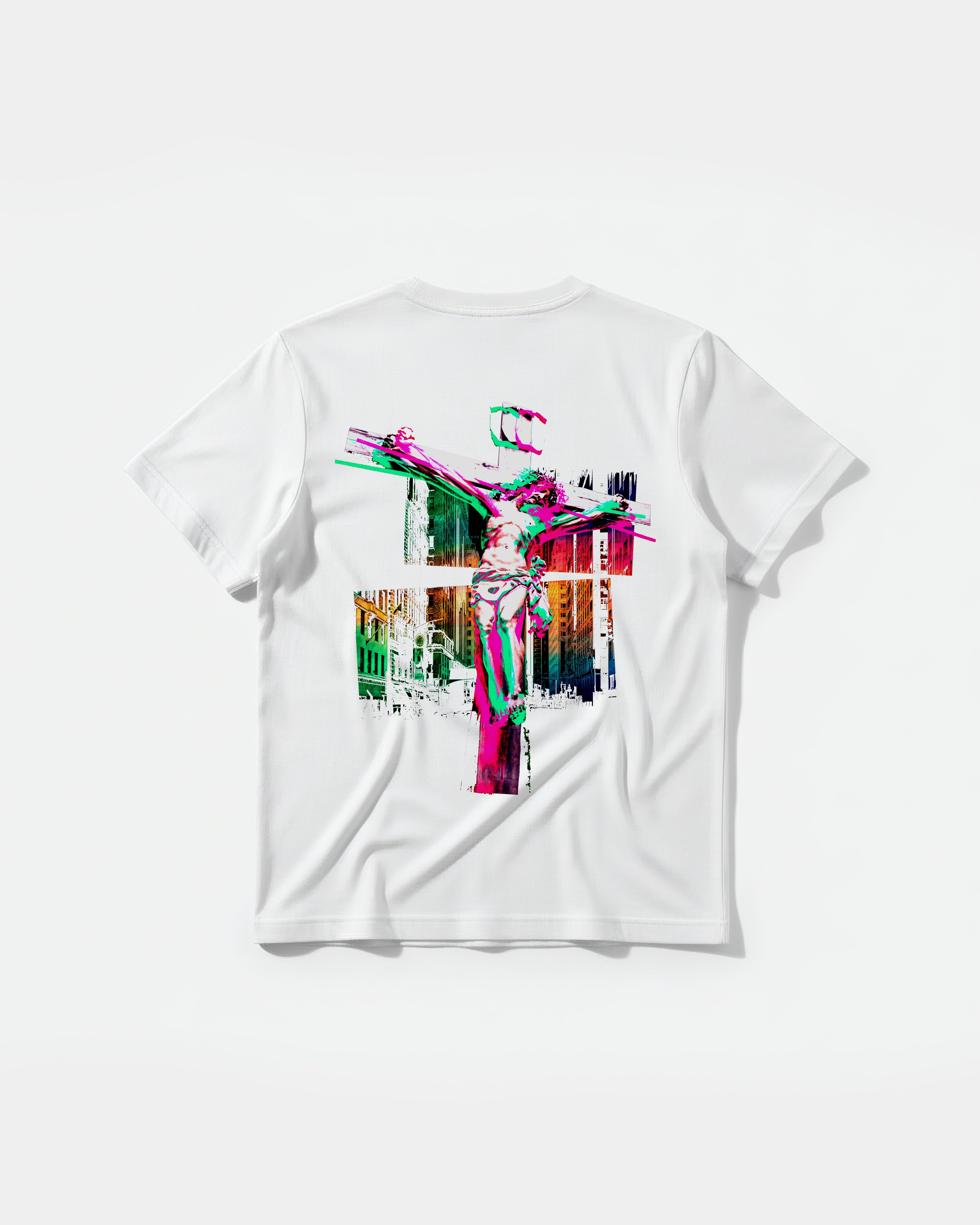 Camiseta Cristo Big Back Regular Basic Blanco