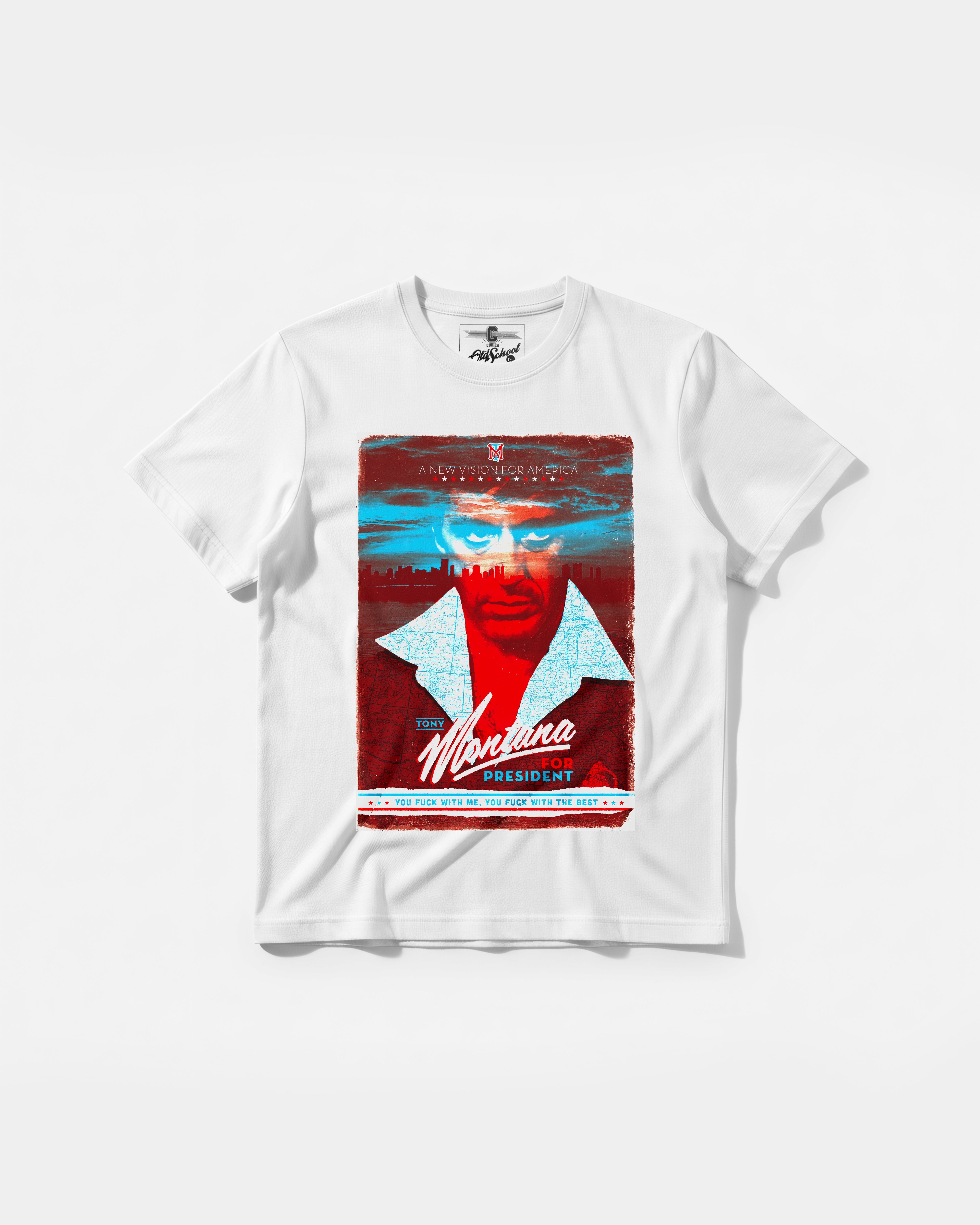 Camiseta Tony Montana Big Front Regular Basic Blanco
