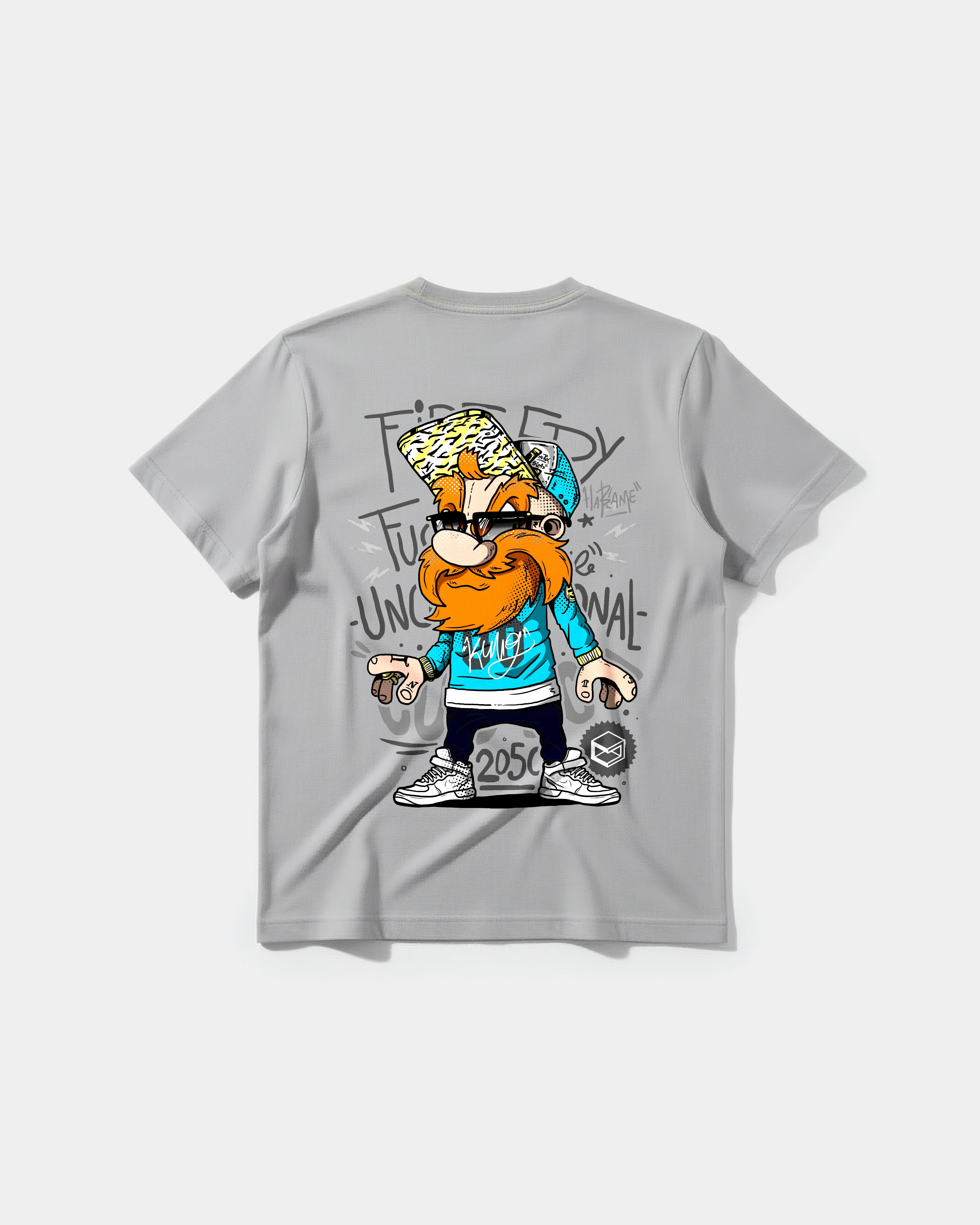 Camiseta Tio Sam White Front Regular Basic Gris