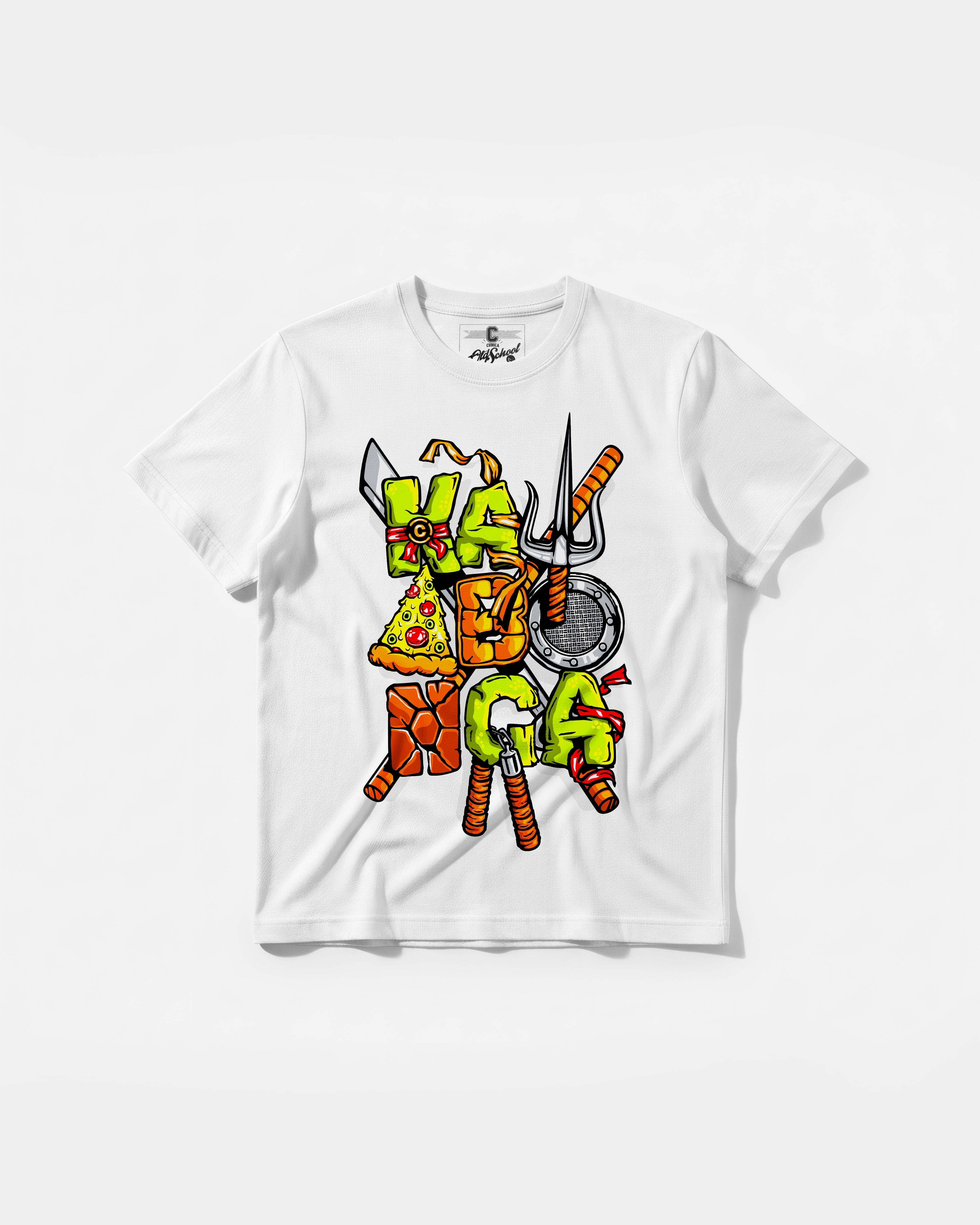 Camiseta Kawabonga Big Front Regular Basic Blanco