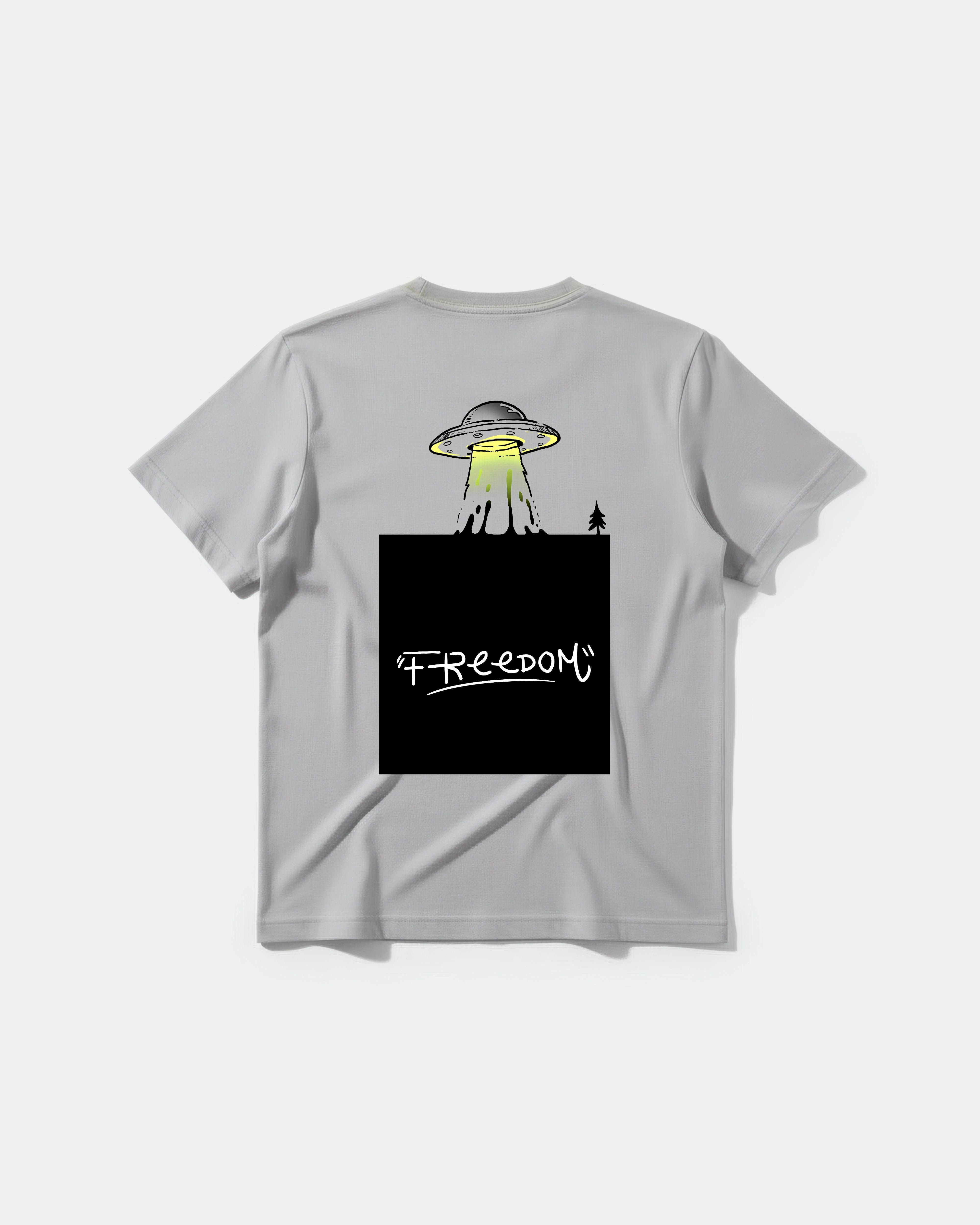 Camiseta Freedom Ufo Big Back Regular Basic Gris