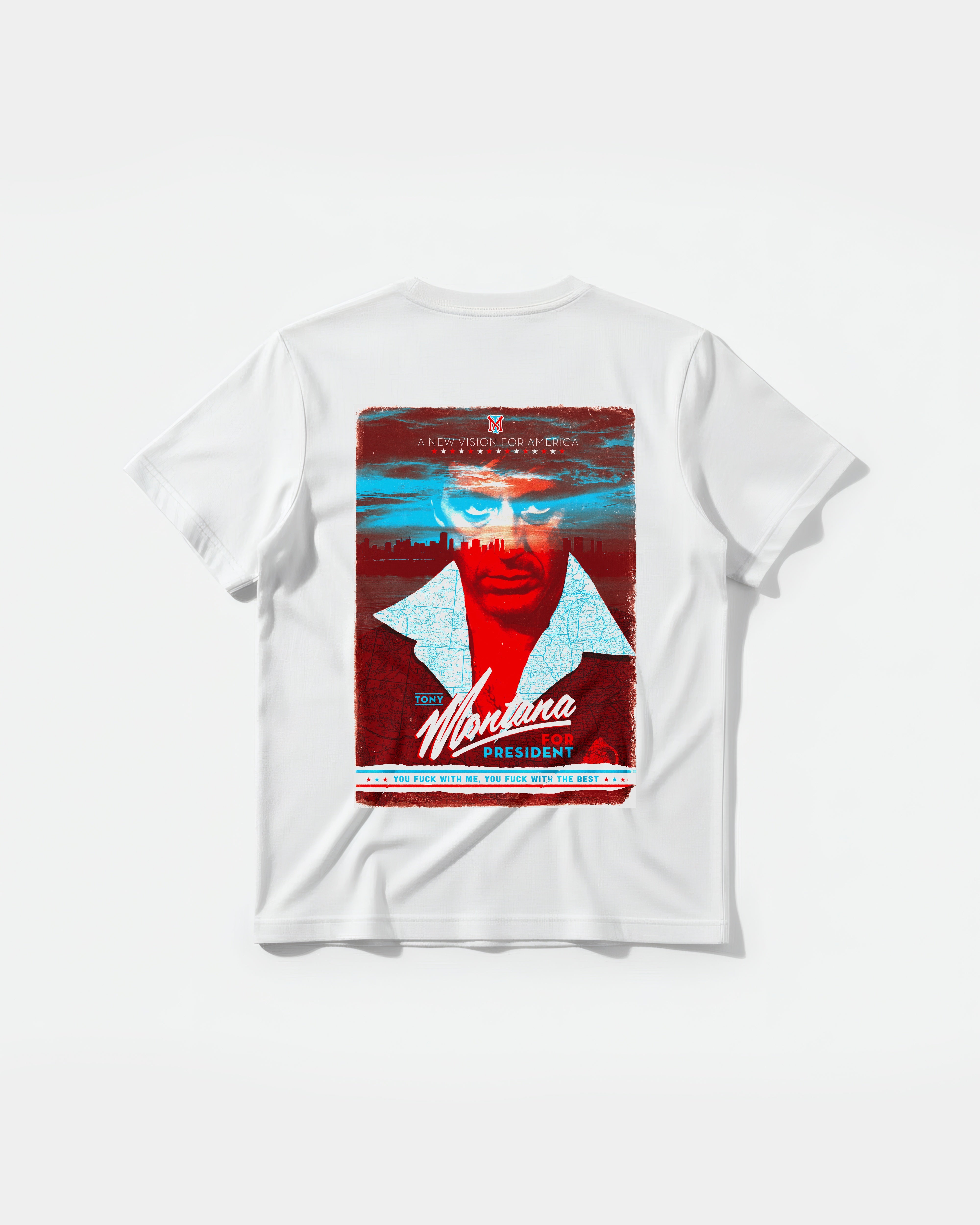 Camiseta Tony Montana Big Back Regular Basic Blanco