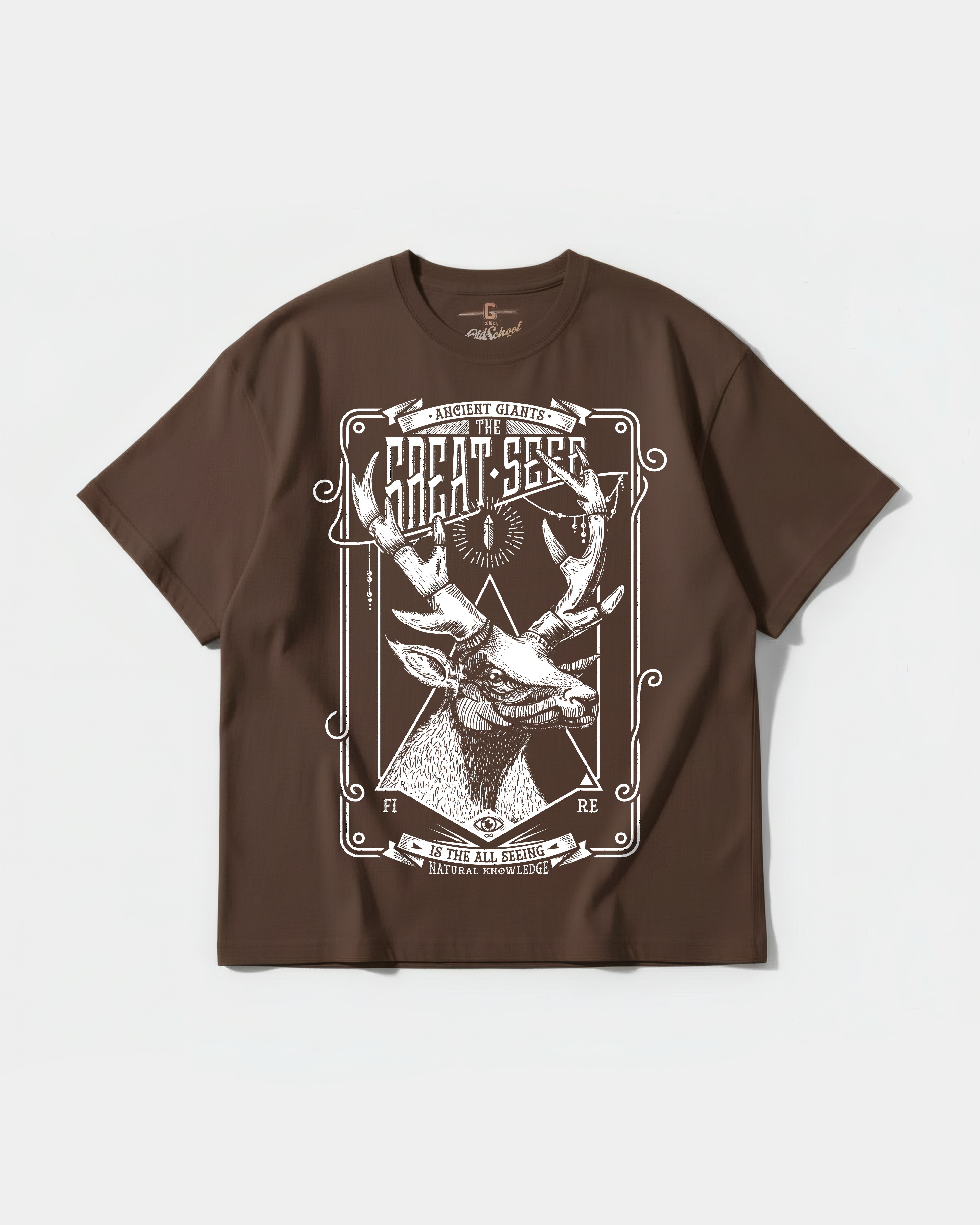 Camiseta The Seer Big Front Oversize Basic Marron