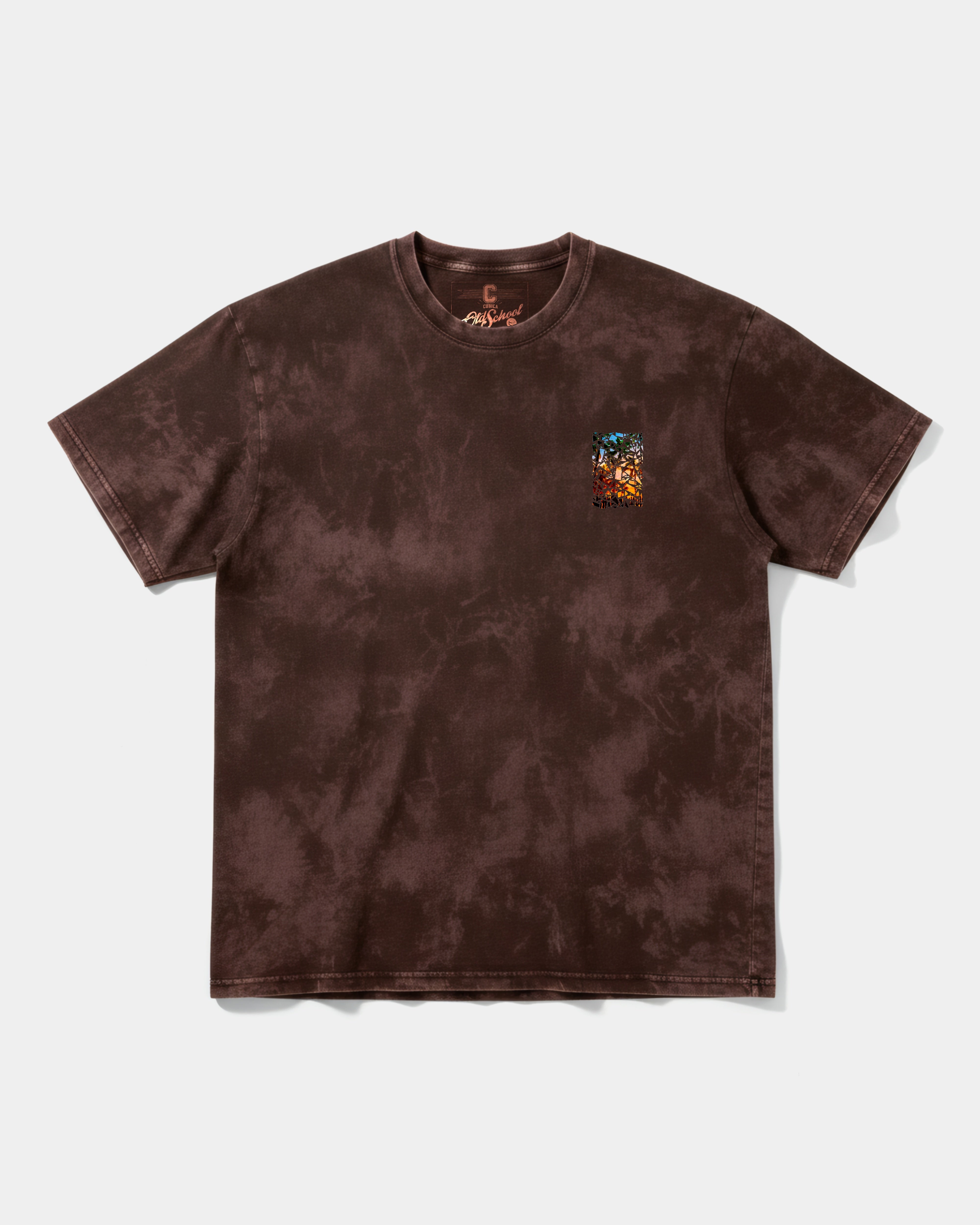 Camiseta Crystal Beach Pocket Front Oversize Acid Marron
