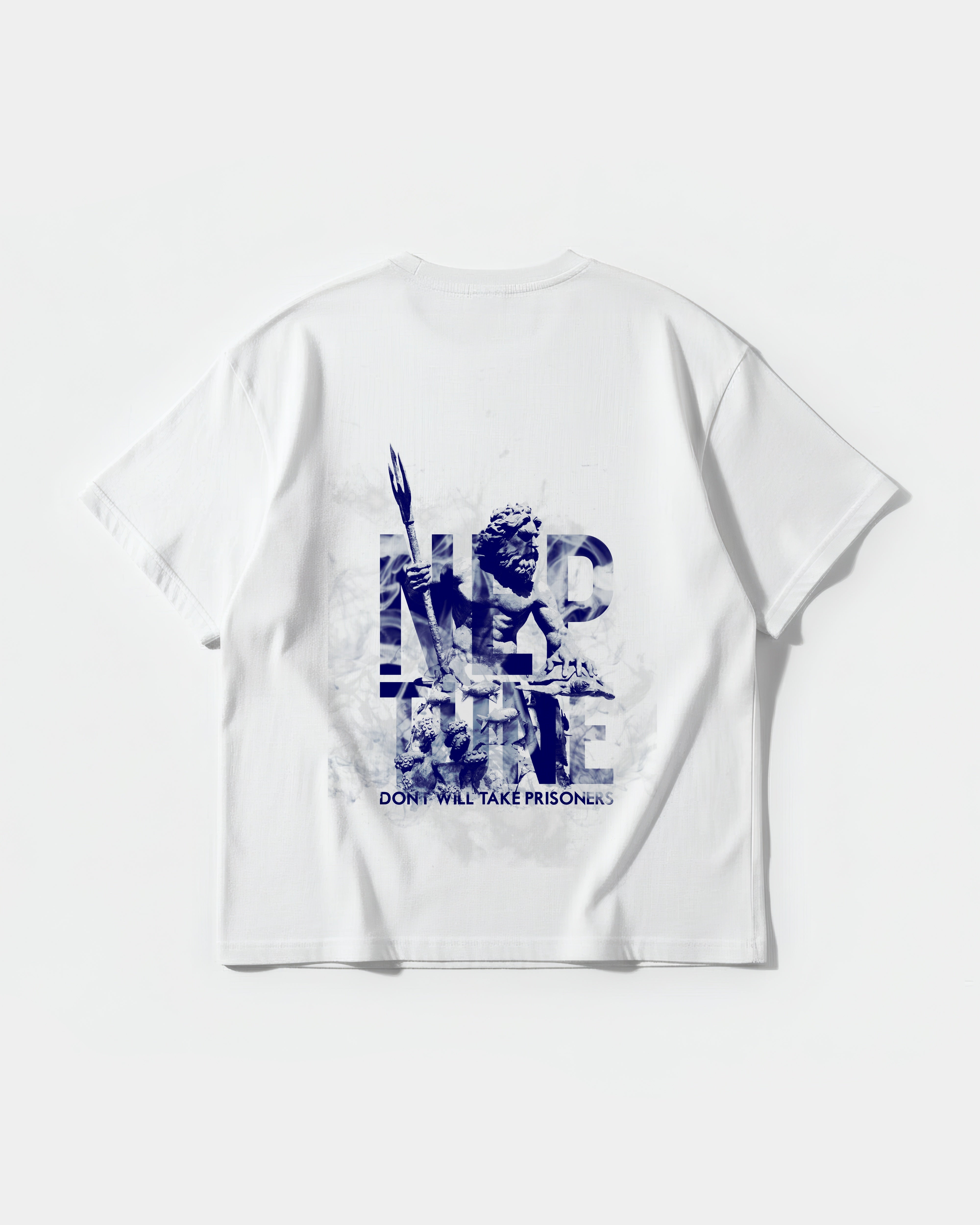 Camiseta Poseidon Big Back Oversize Basic Blanco