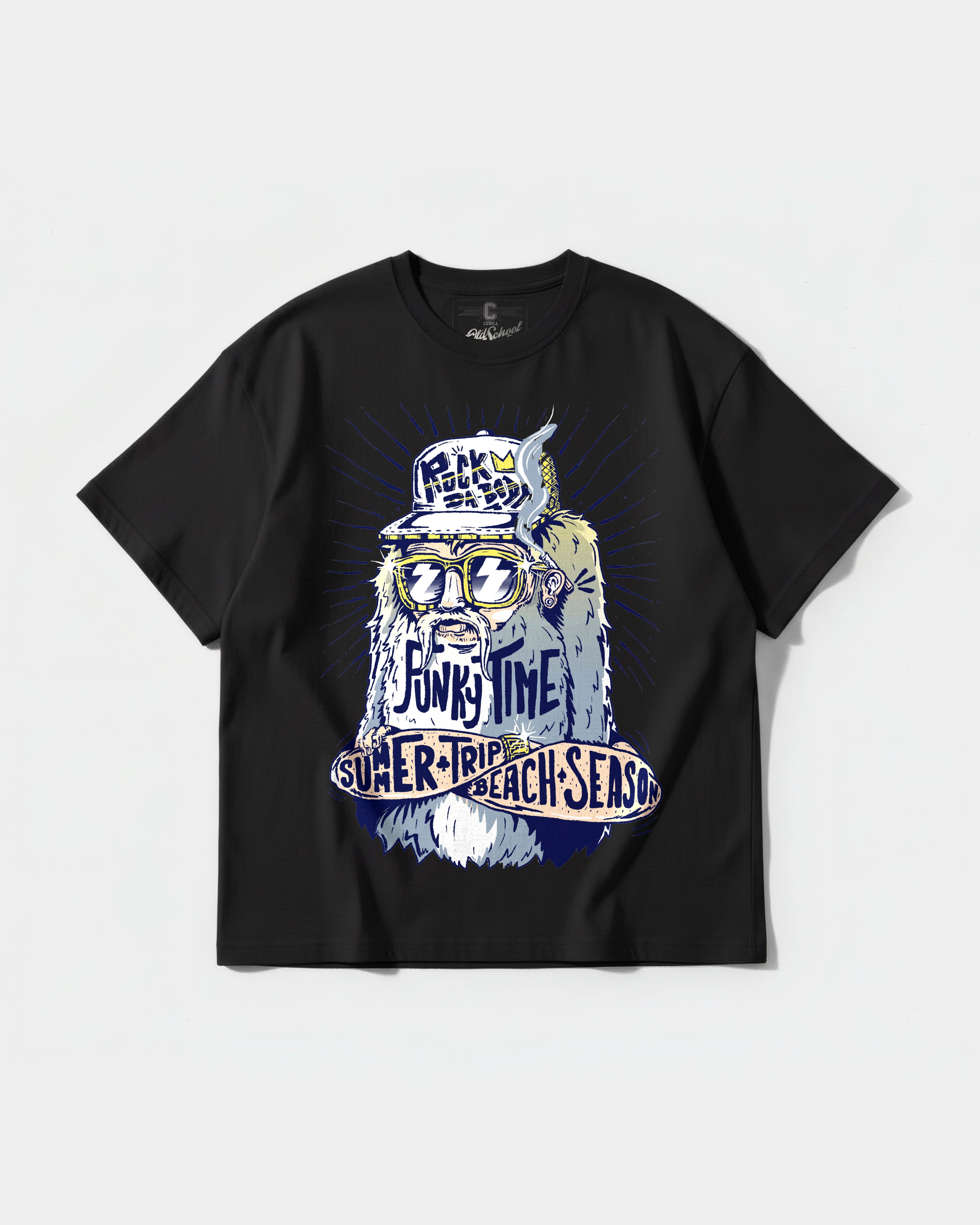 Camiseta Rock Da Body Big Front Oversize Basic Negro