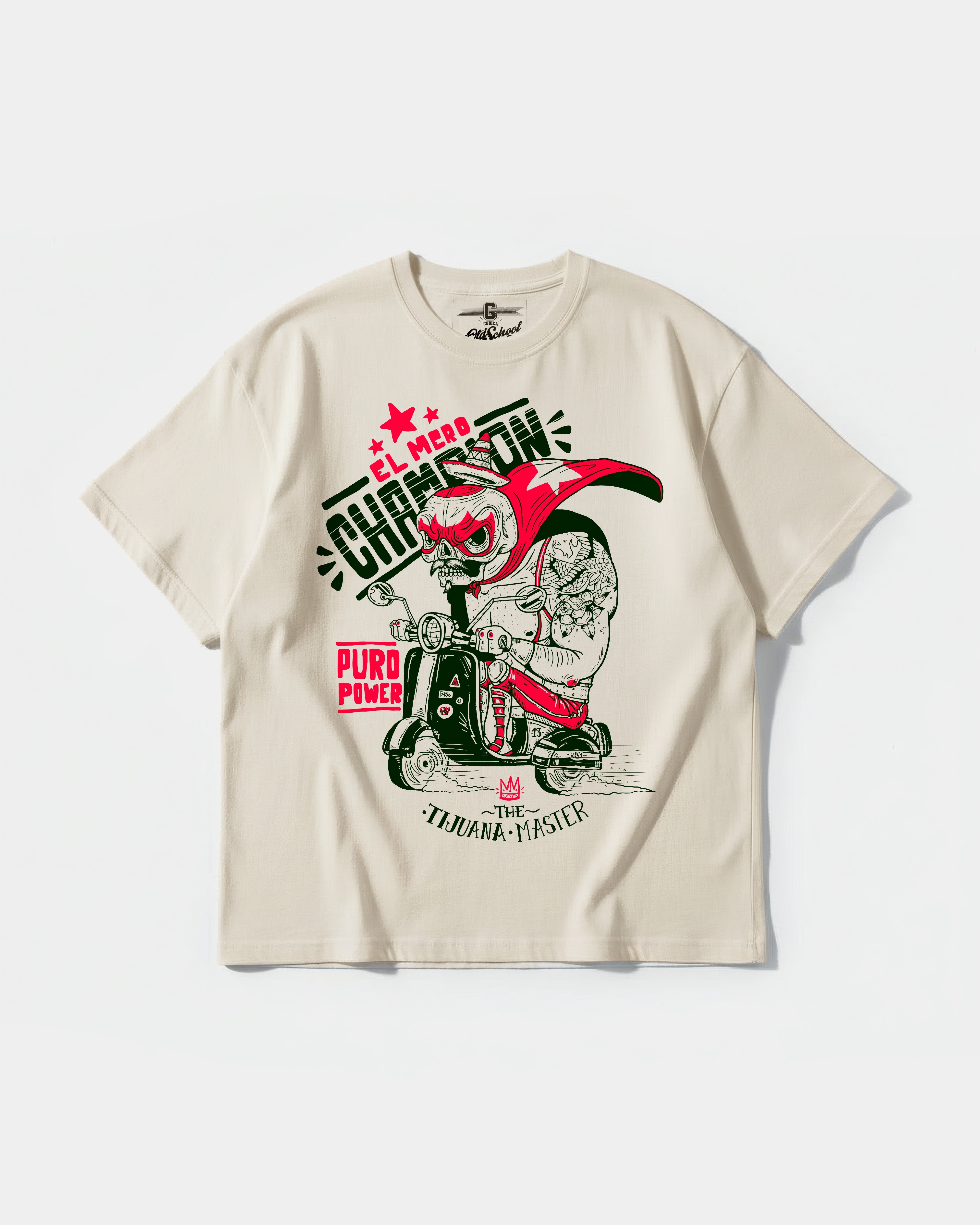Camiseta The Tijuana Master Big Front Oversize Basic Beige