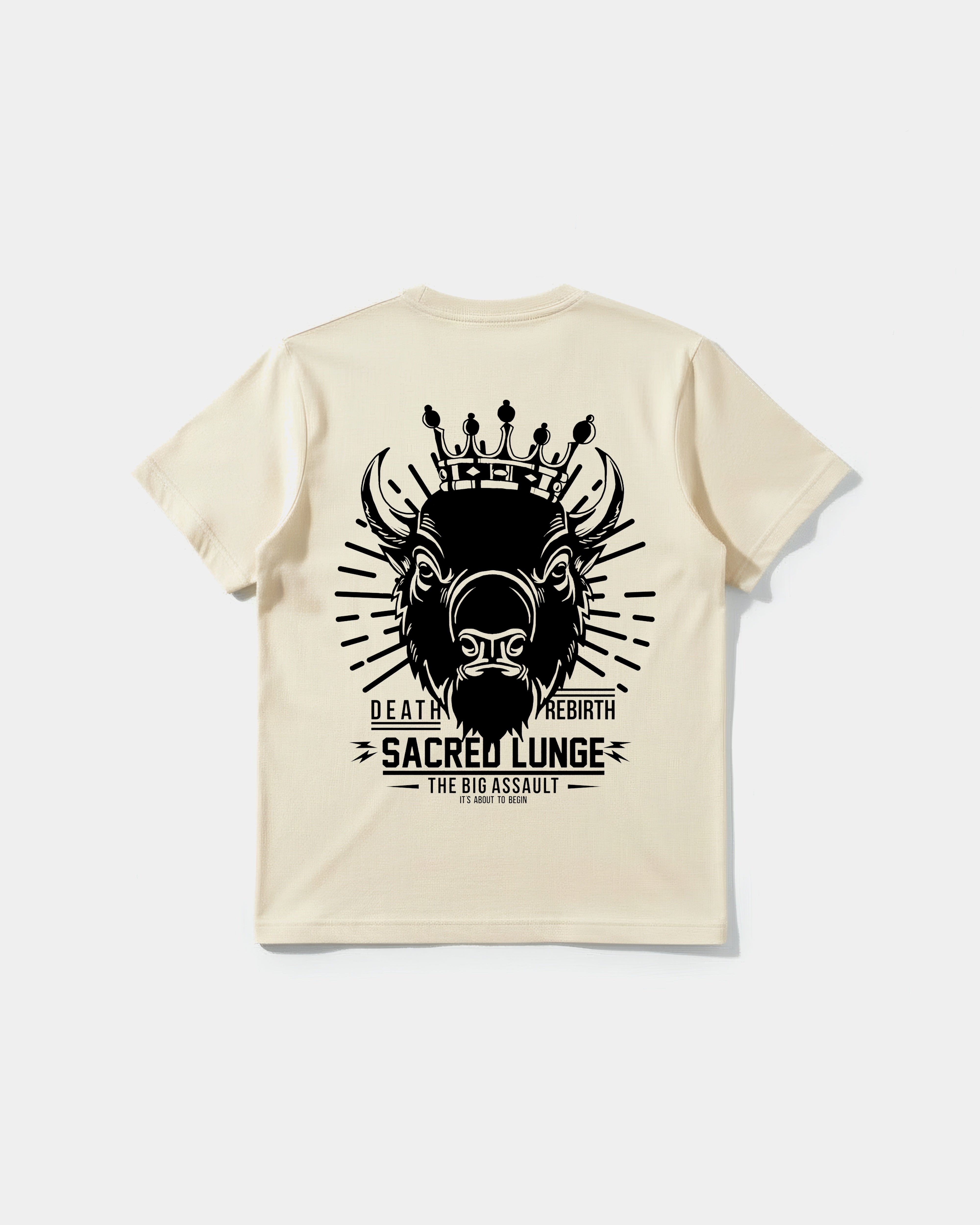 Camiseta Sacred Lunge Big Back Regular Basic Beige