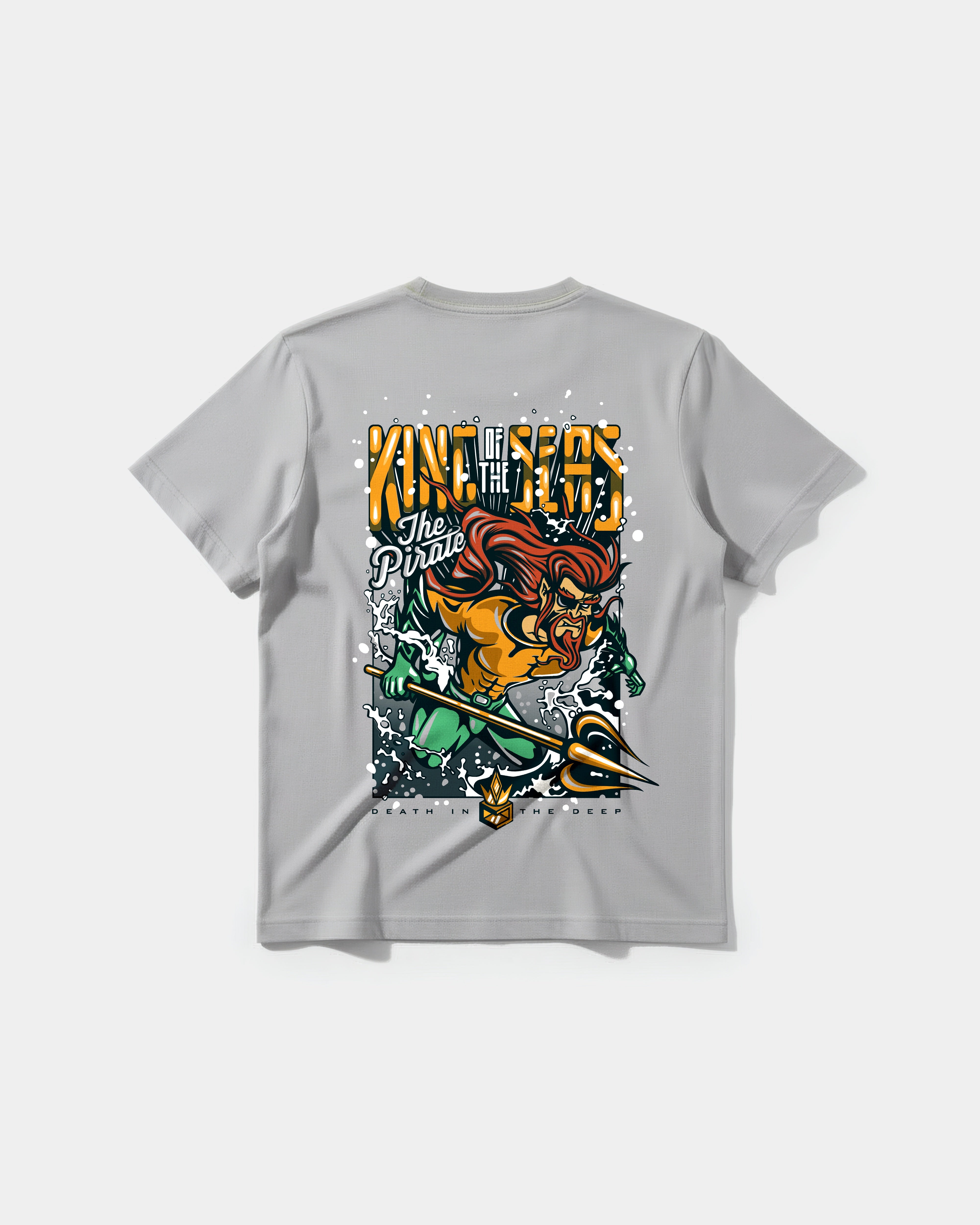 Camiseta King Of Seas Big Back Regular Basic Gris