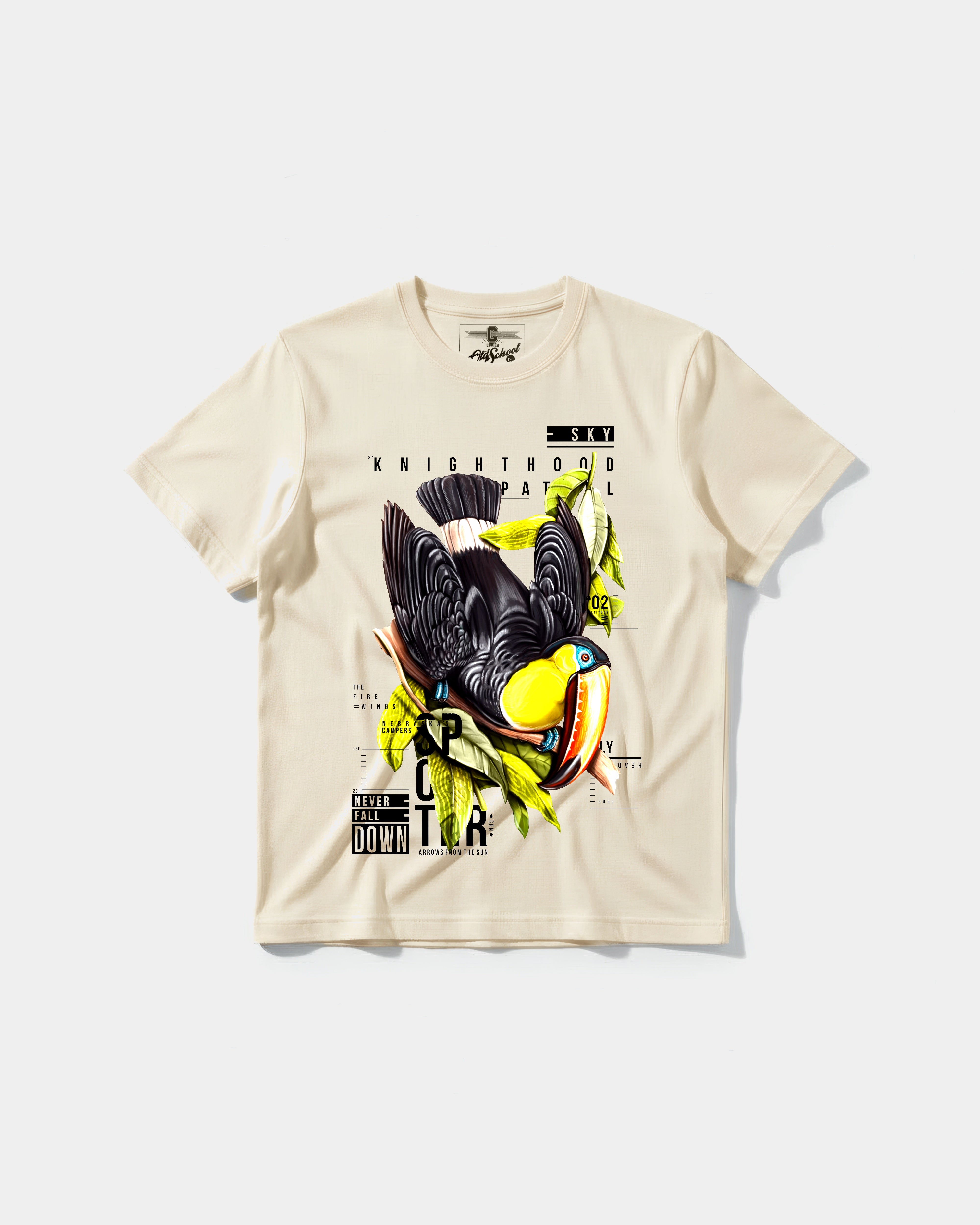 Camiseta Tucan Big Front Regular Basic Beige