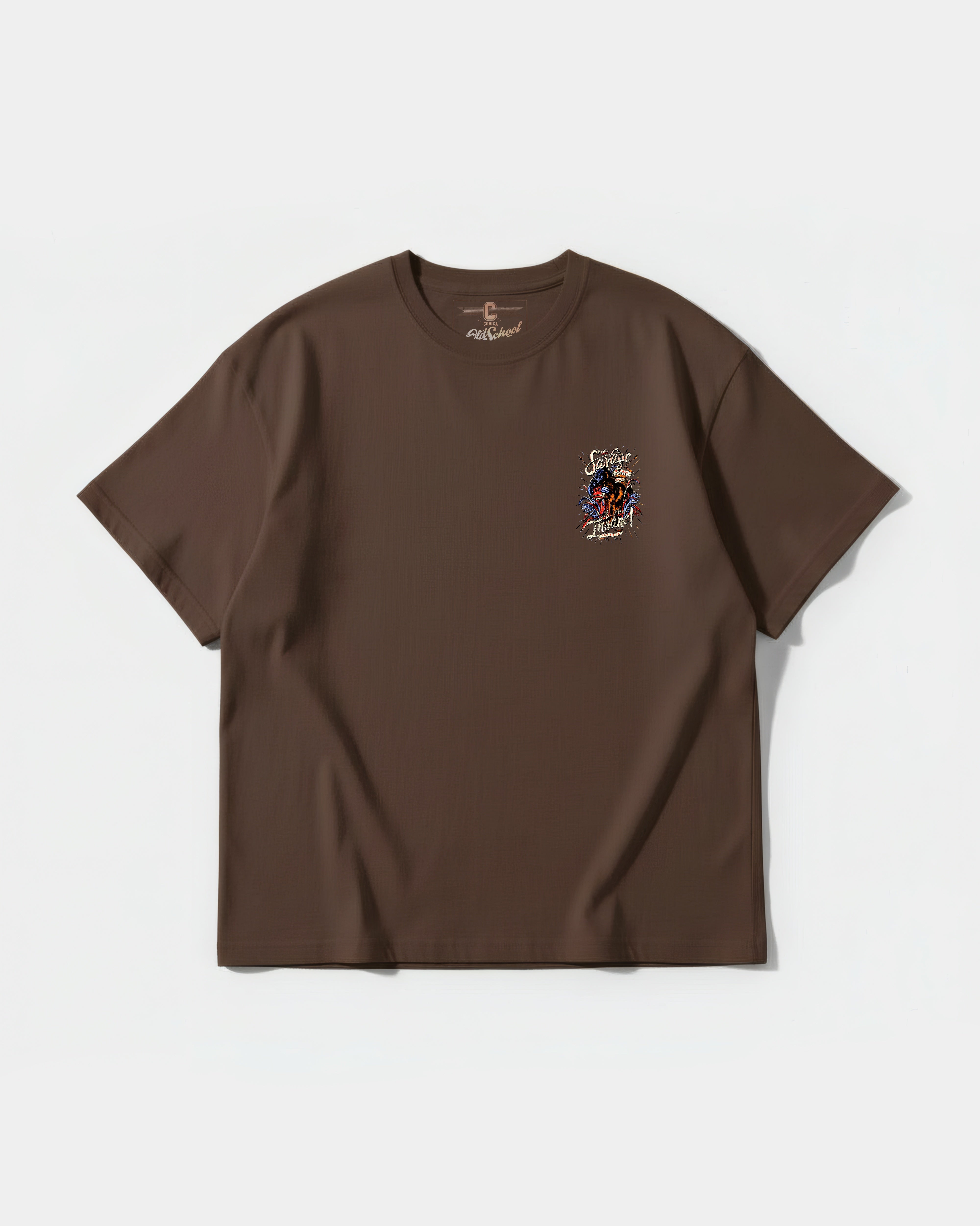 Camiseta The Savage Pocket Front Oversize Basic Marron