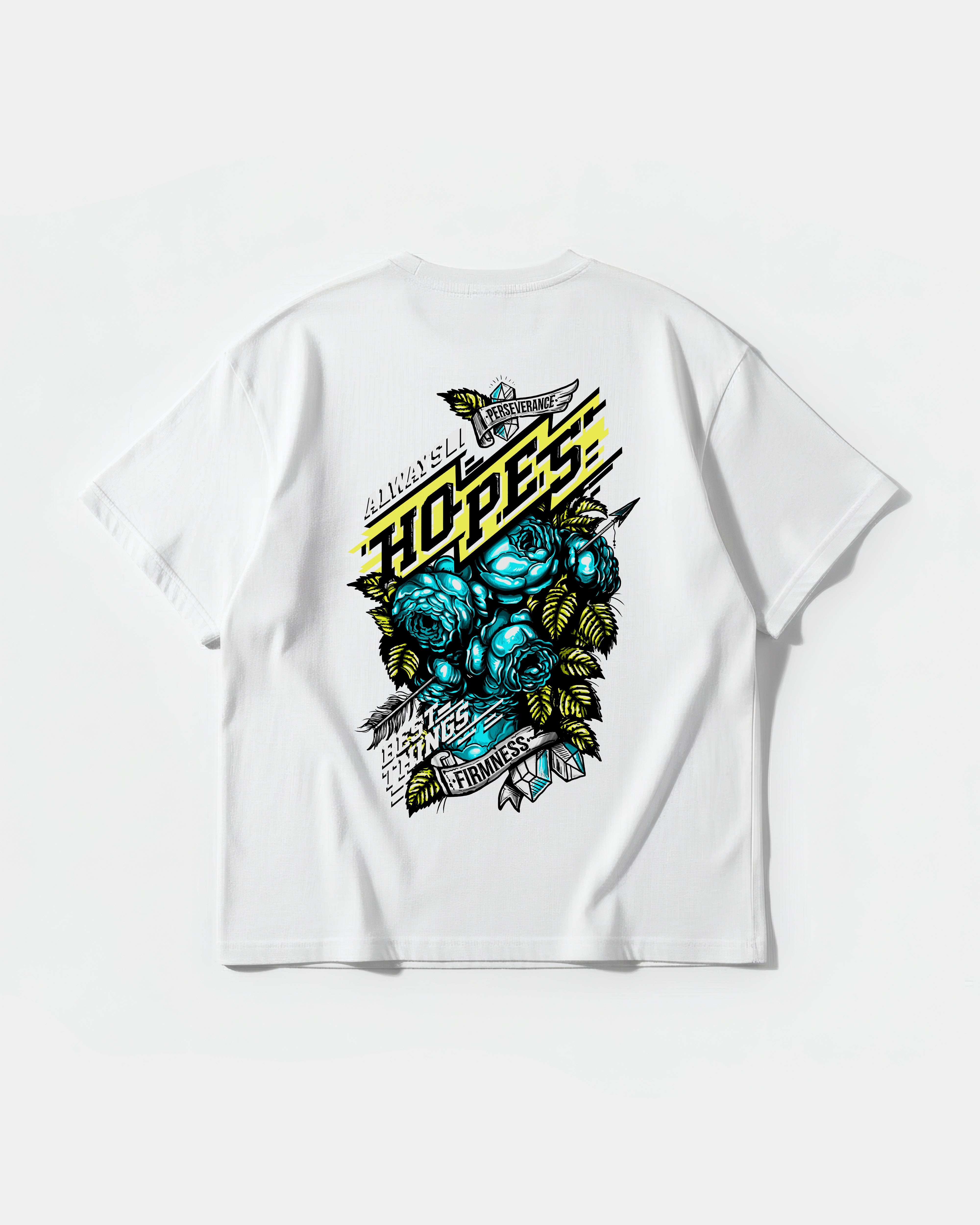 Camiseta Hopes Big Back Oversize Basic Blanco