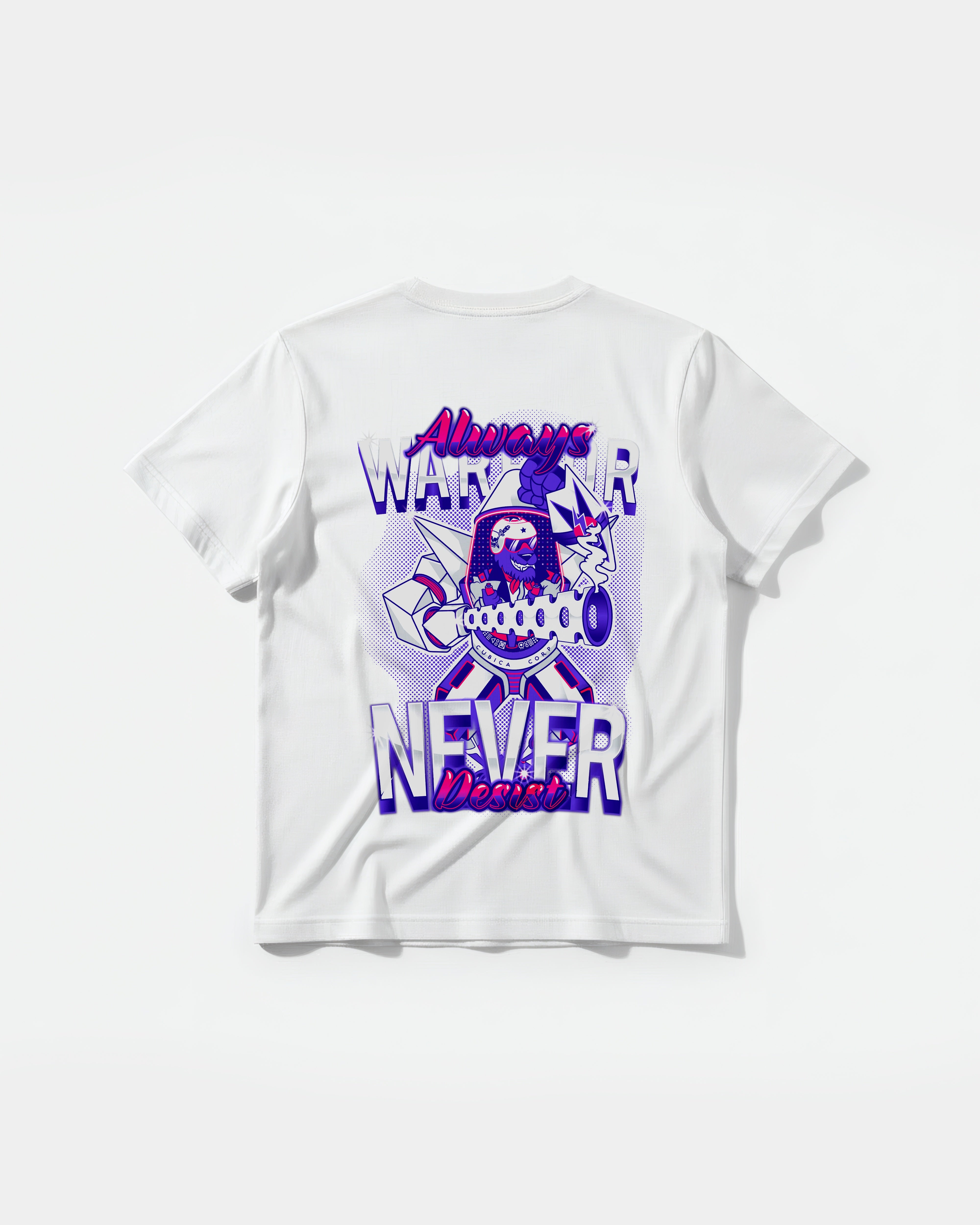 Camiseta Warrior Big Back Regular Basic Blanco