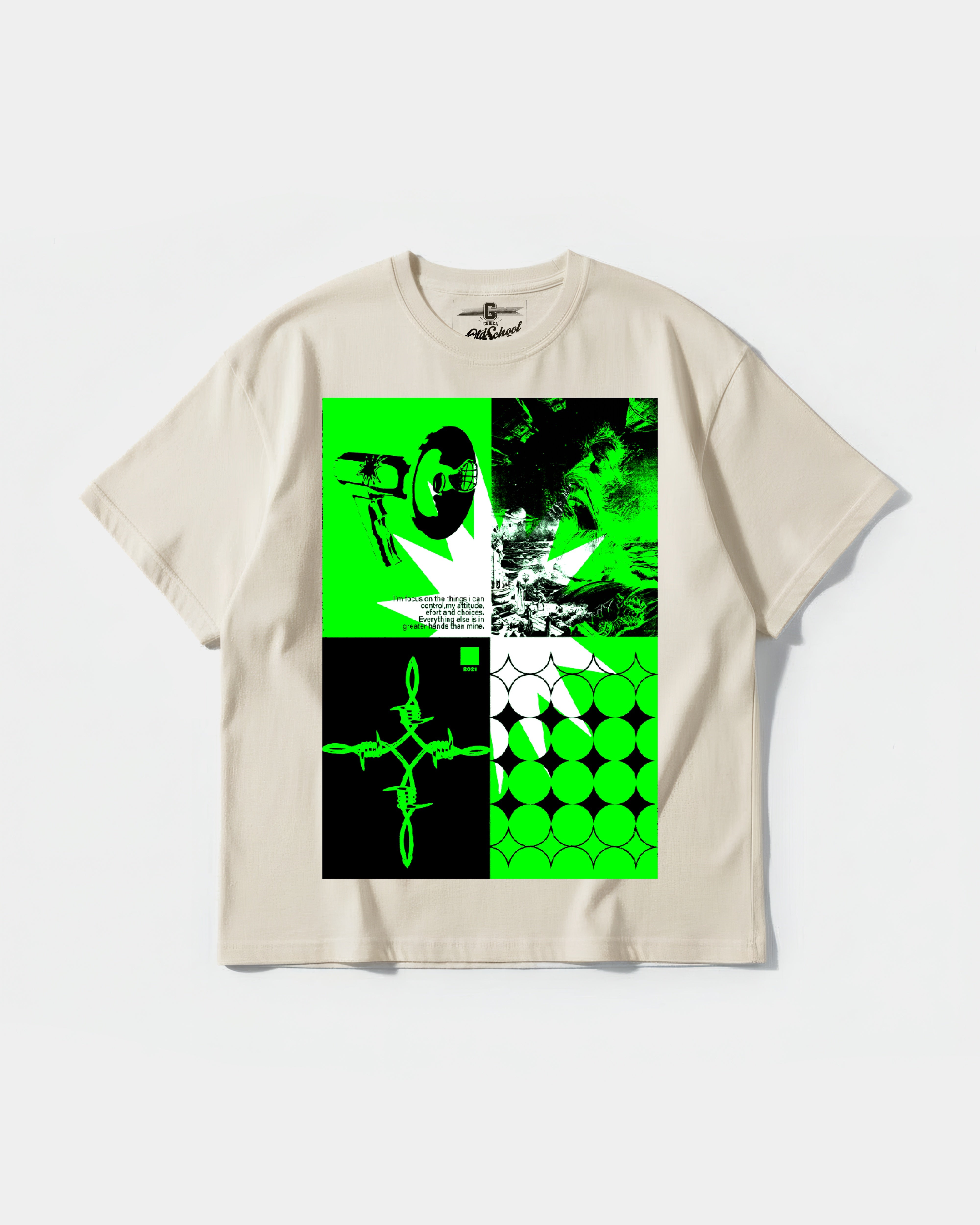 Camiseta Future Noise Big Front Oversize Basic Beige