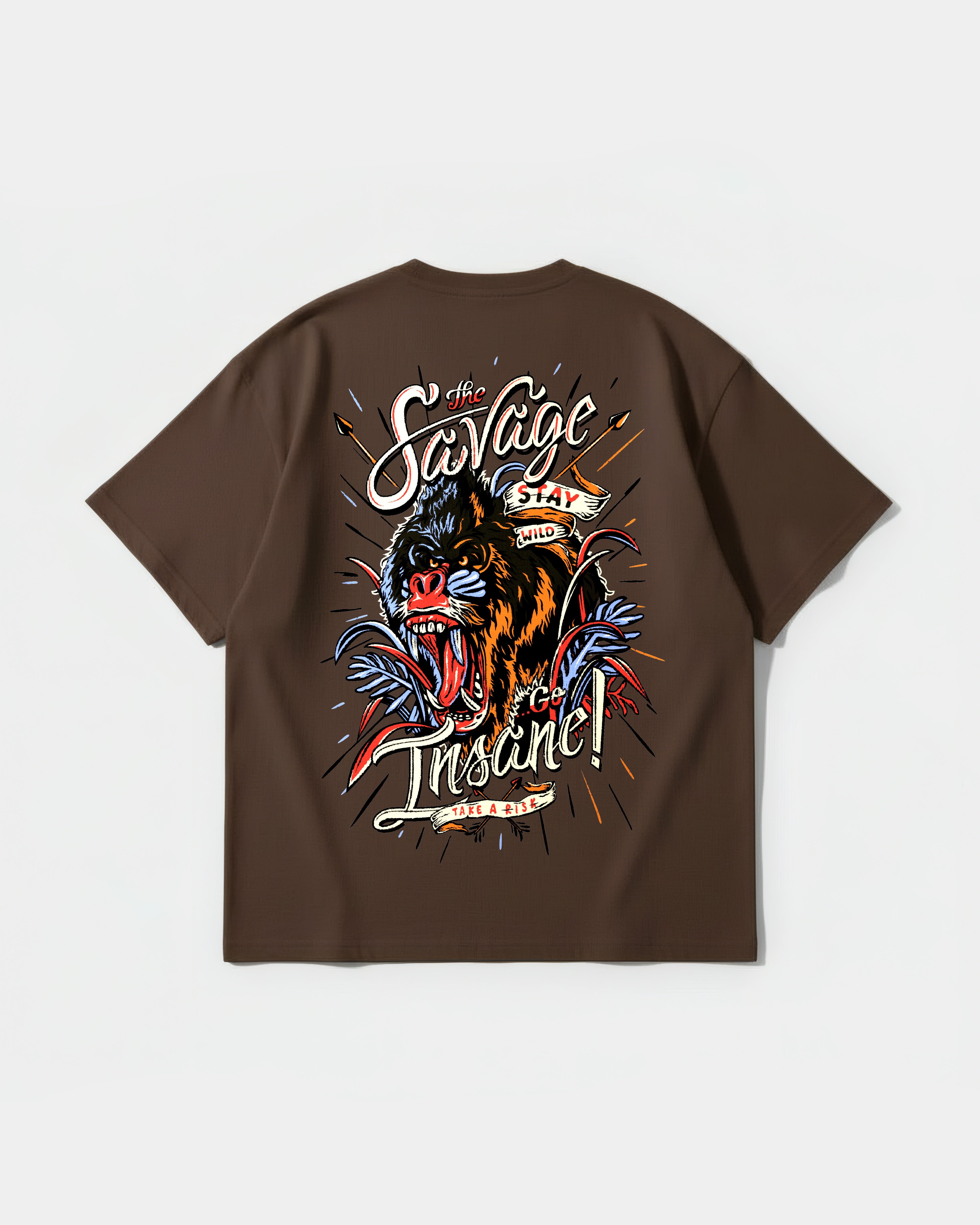 Camiseta The Savage Big Back Oversize Basic Marron