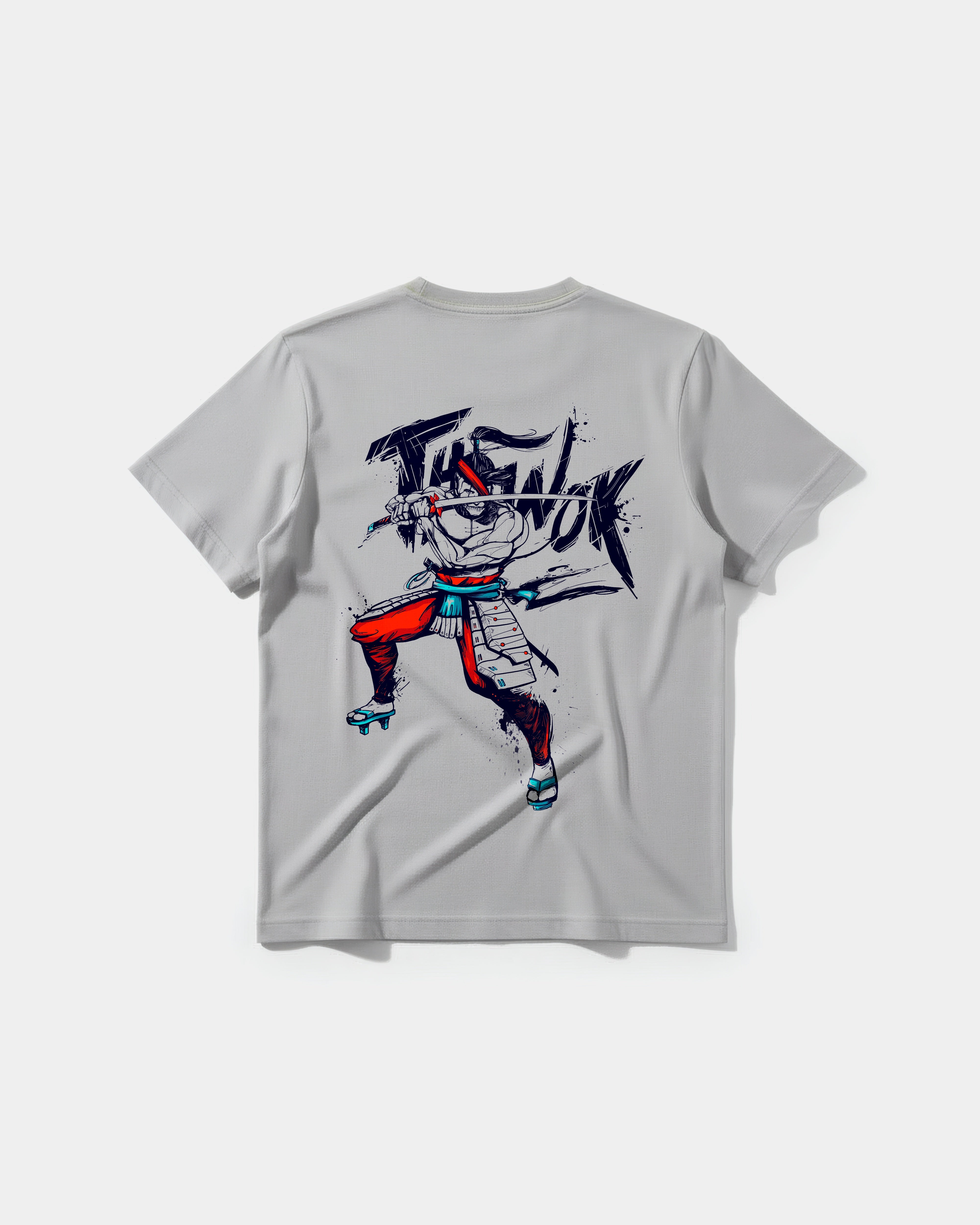 Camiseta Samurai Big Back Regular Basic Gris